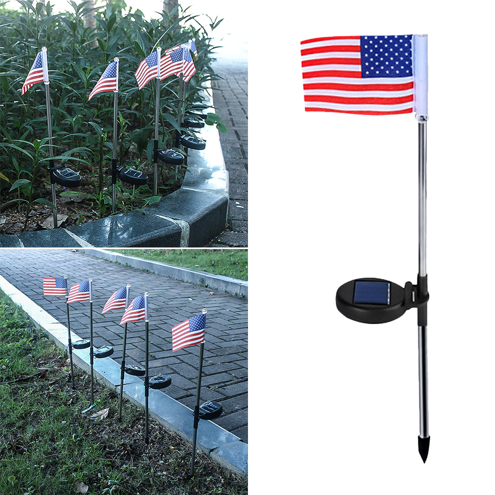 American Flag Lawn Lights