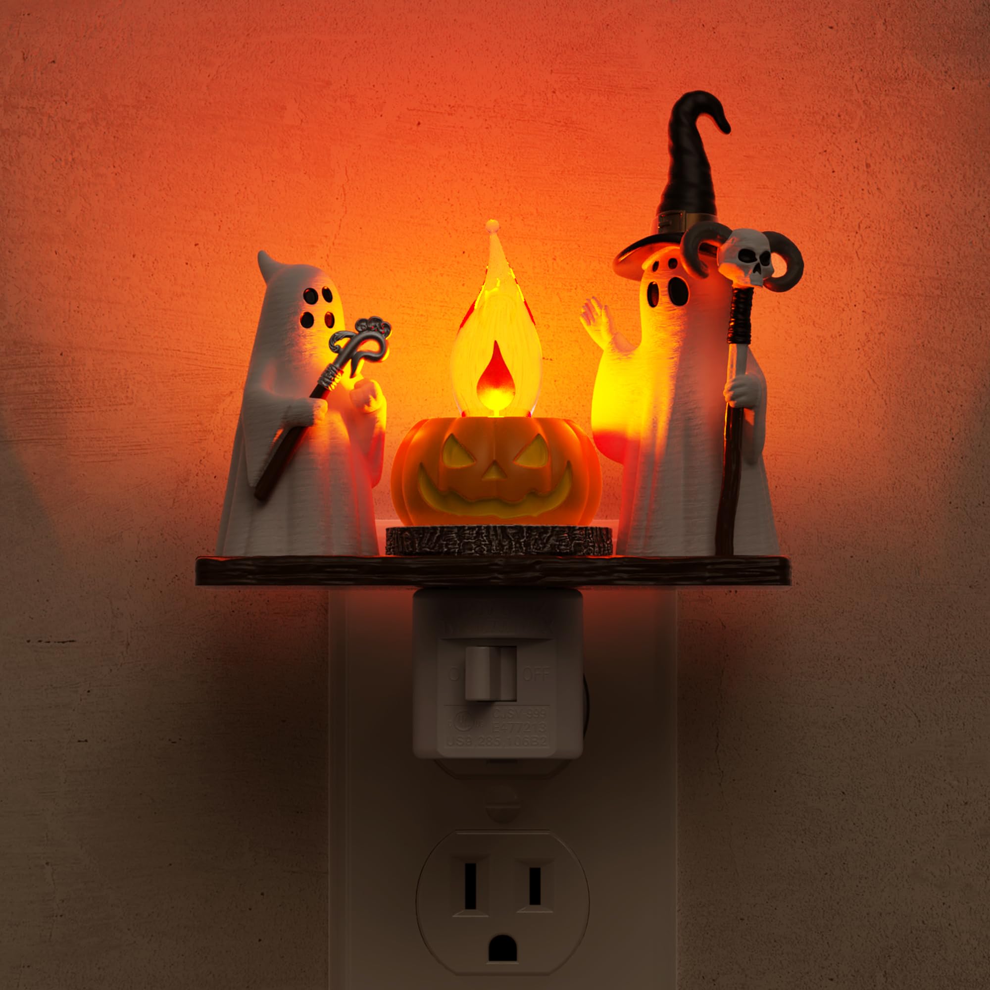 💥ON SALE💥Spooky LED Ghost Night Light  with Flickering Campfire 👻🔥