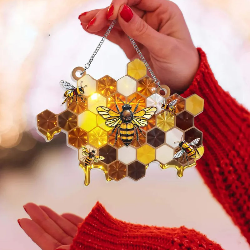 Honey Bee Suncatcher Hanging