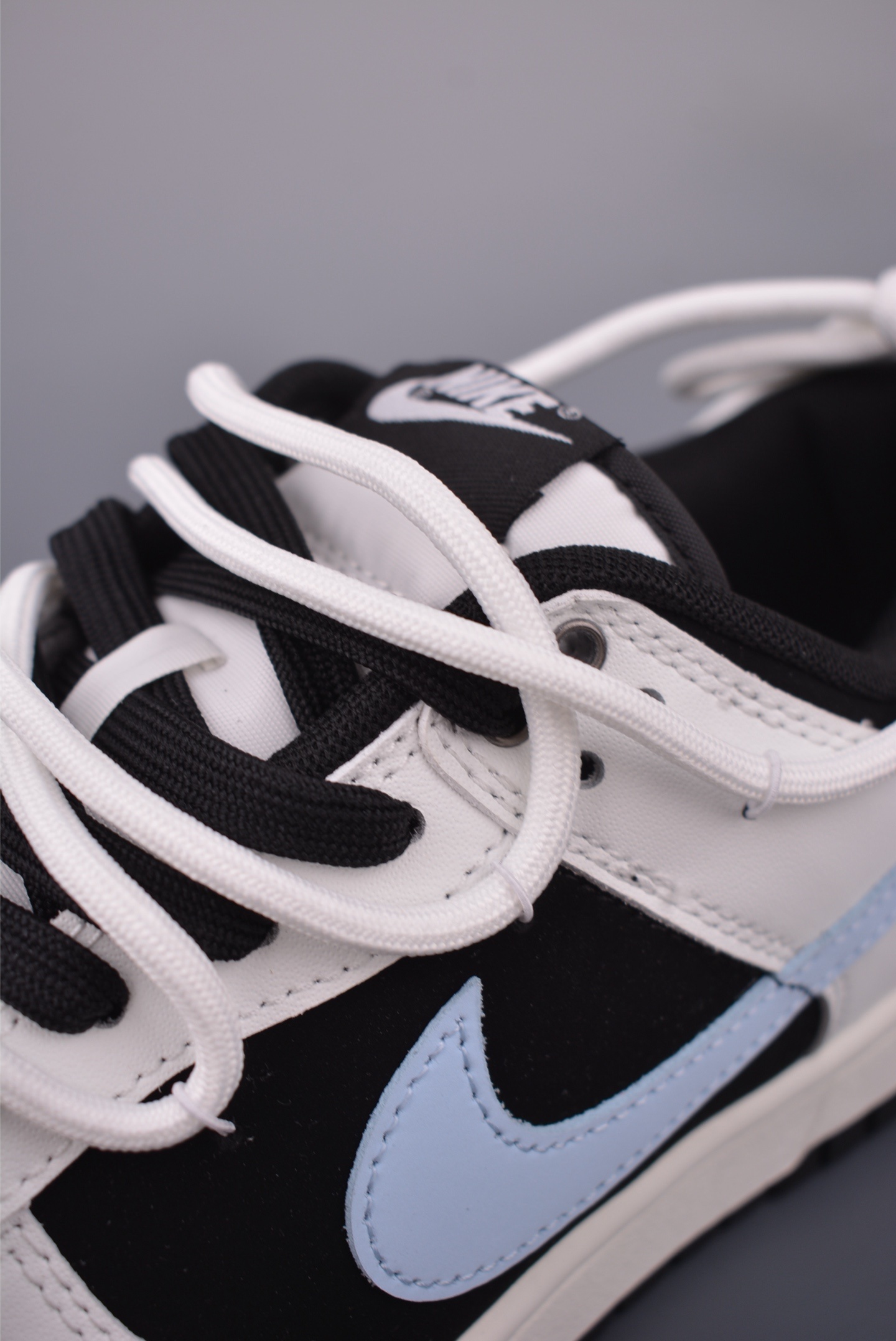 NIKE SB Dunk Low MIRAGLE Deconstructed Straps Black White Light Blue