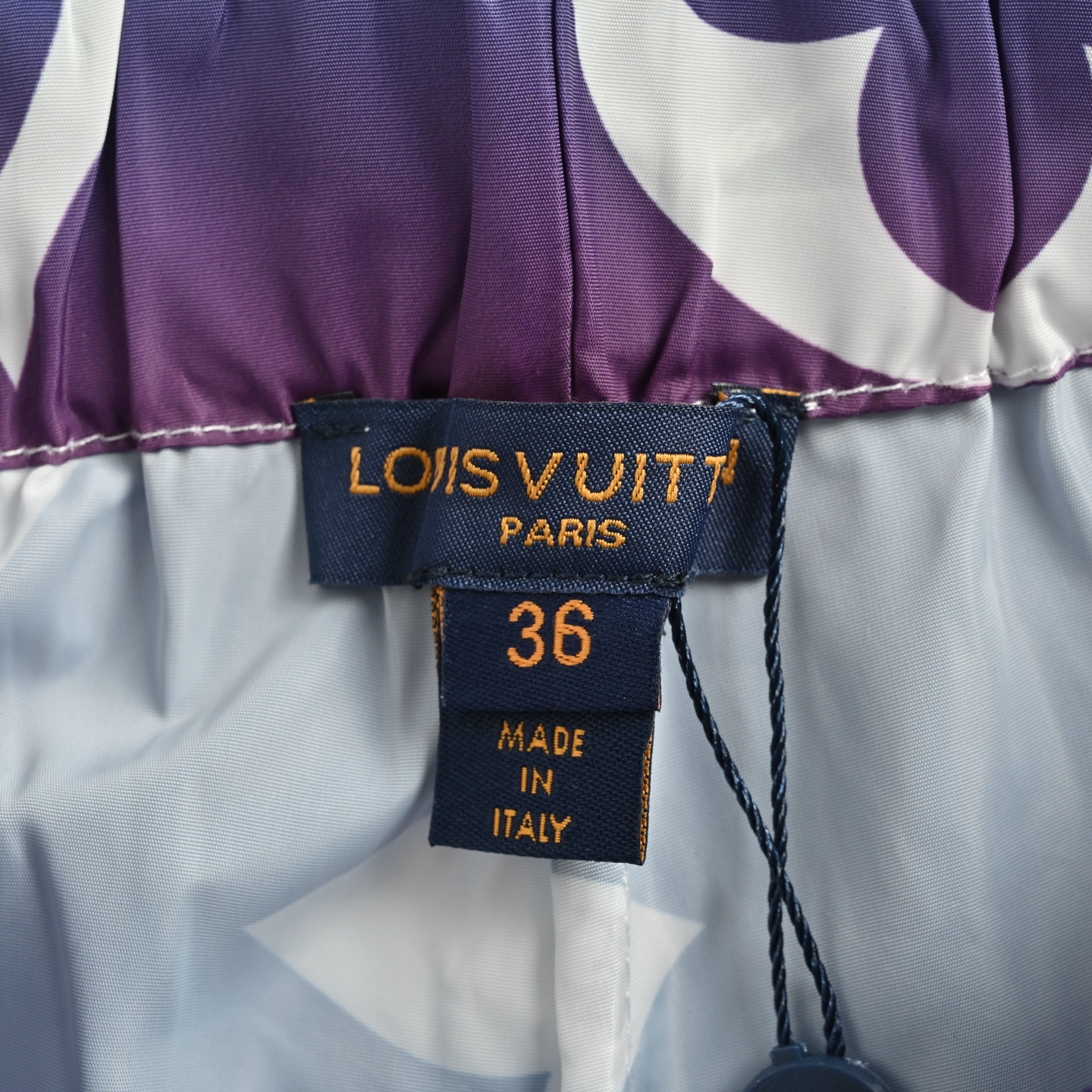 Louis Vuitton Old Flower Gradient Blue Ribbon Shorts
