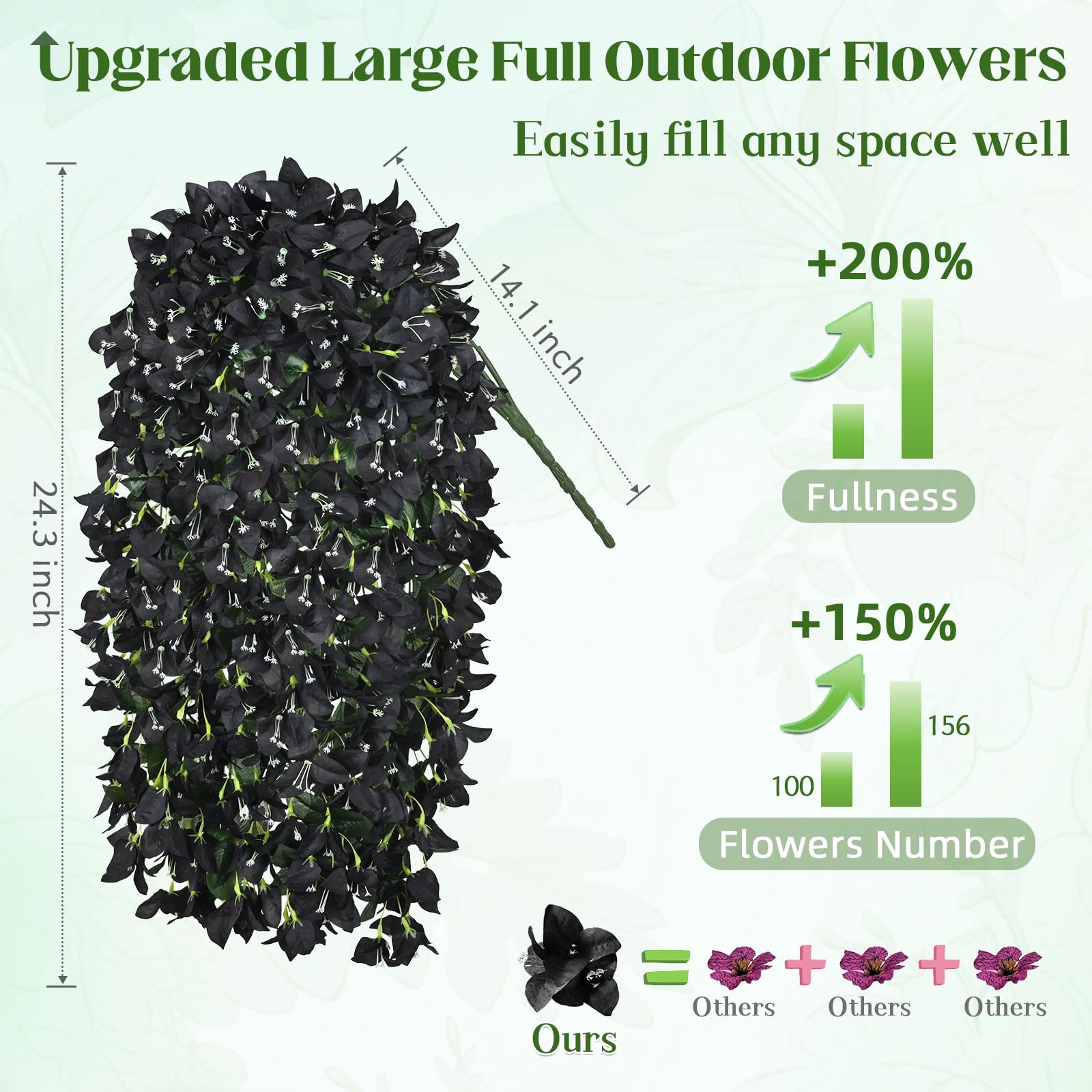 🔥ON SALE - 45% OFF🔥Realistic Faux Silk Bougainvillea Flowers, - UV resistant, Waterproof, Windproof