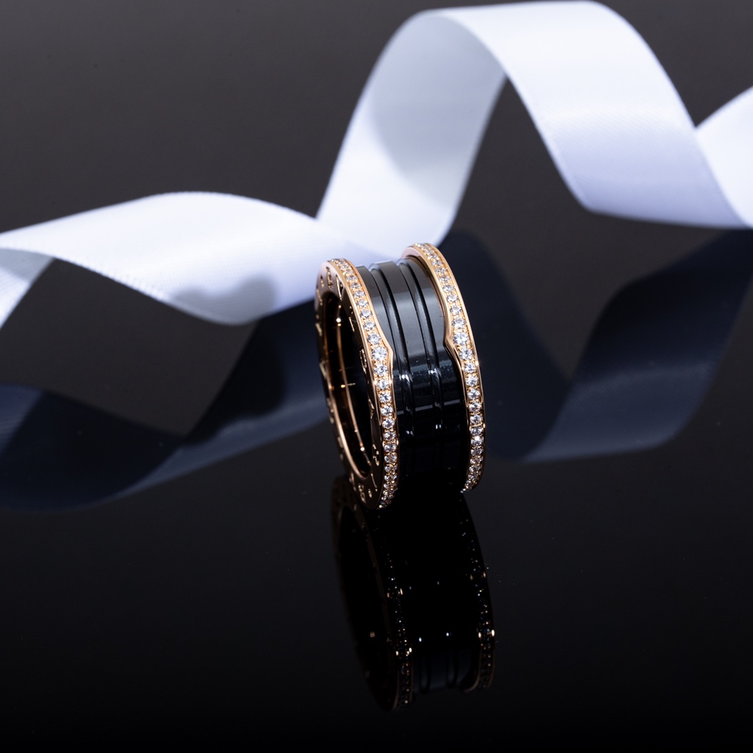 Bulgari Ceramic Diamond Ring