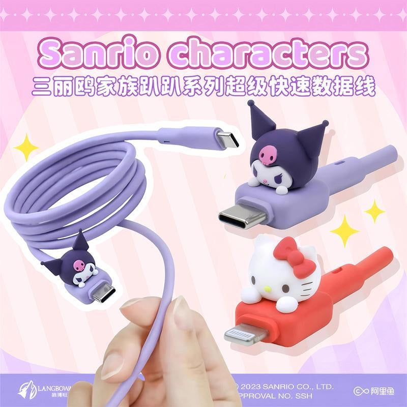 Sanrio Charging Cable Fast Charger Cord Adapter with IP/Type C