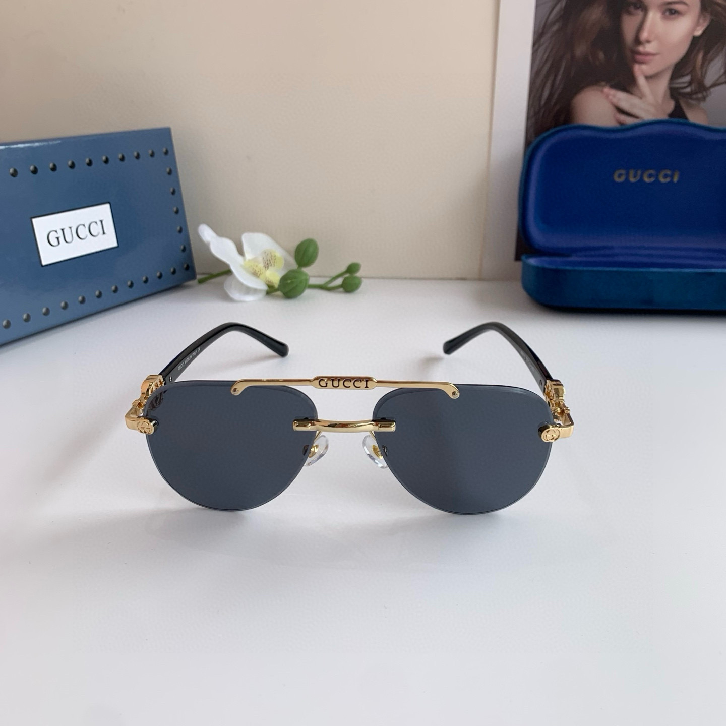 Gucci rimless sunglasses