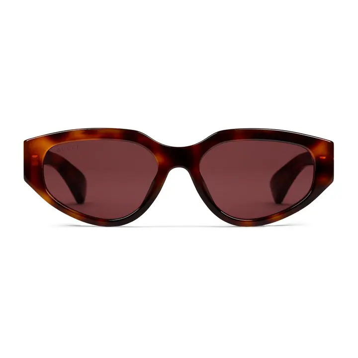 Gucci low bridge fitted geometric frame sunglasses