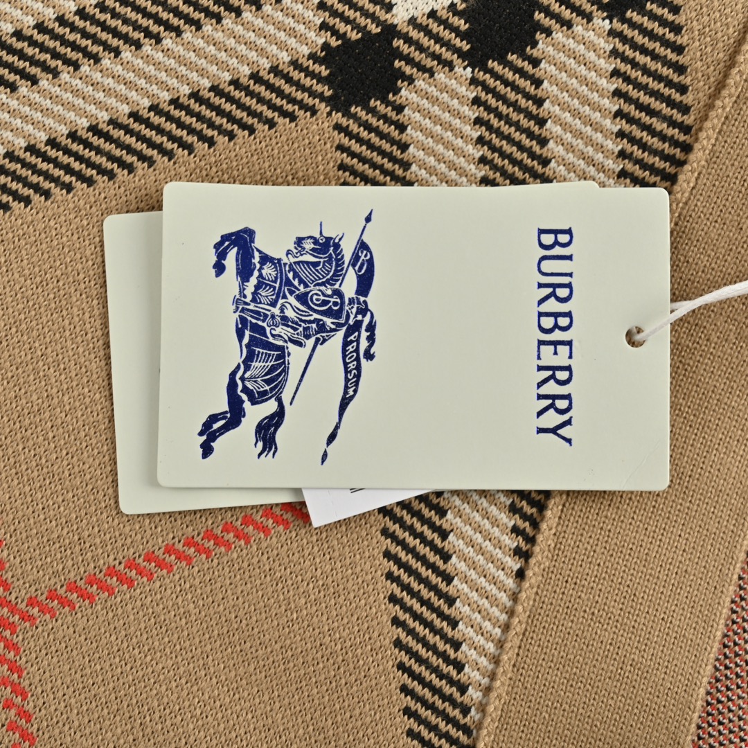 Burberry 24Fw Twill Check Knit Cardigan Sweater