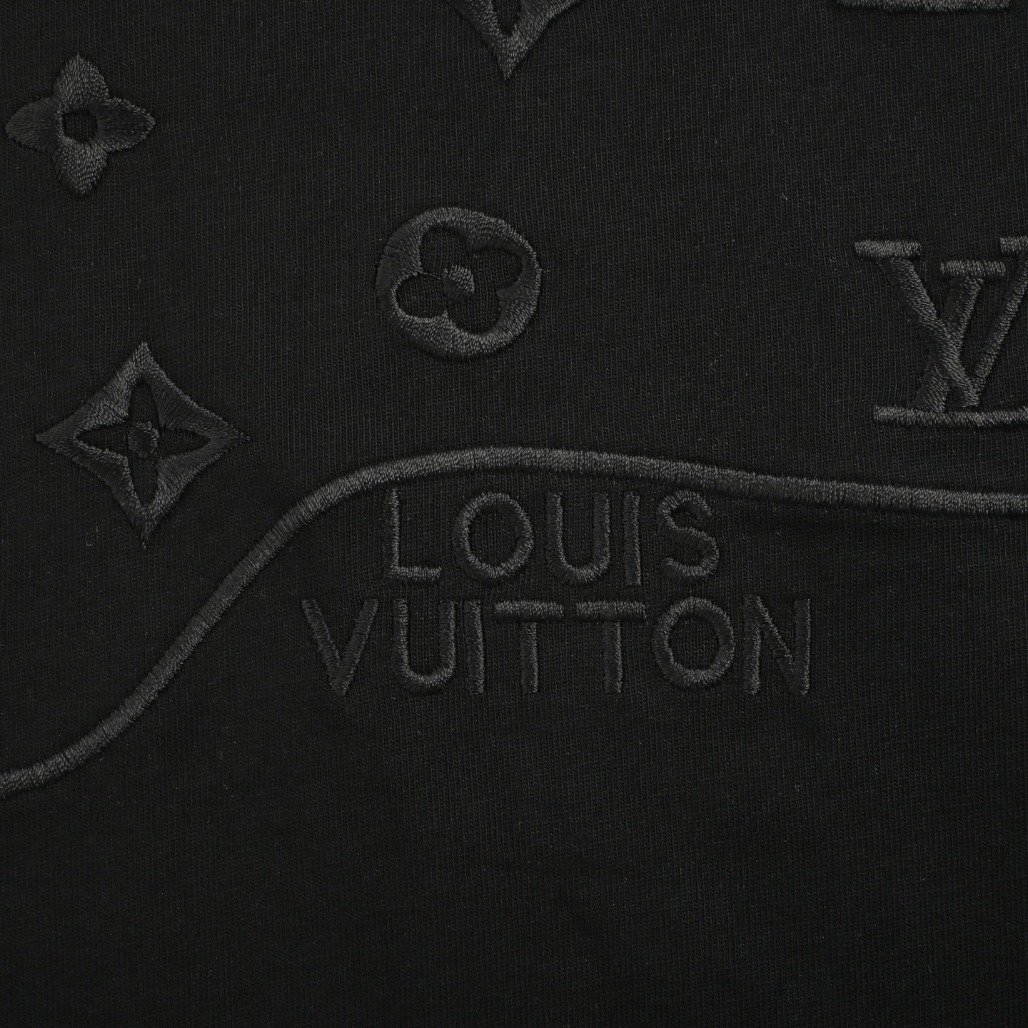 Louis Vuitton 25ss obscure monogram logo embroidered short sleeves