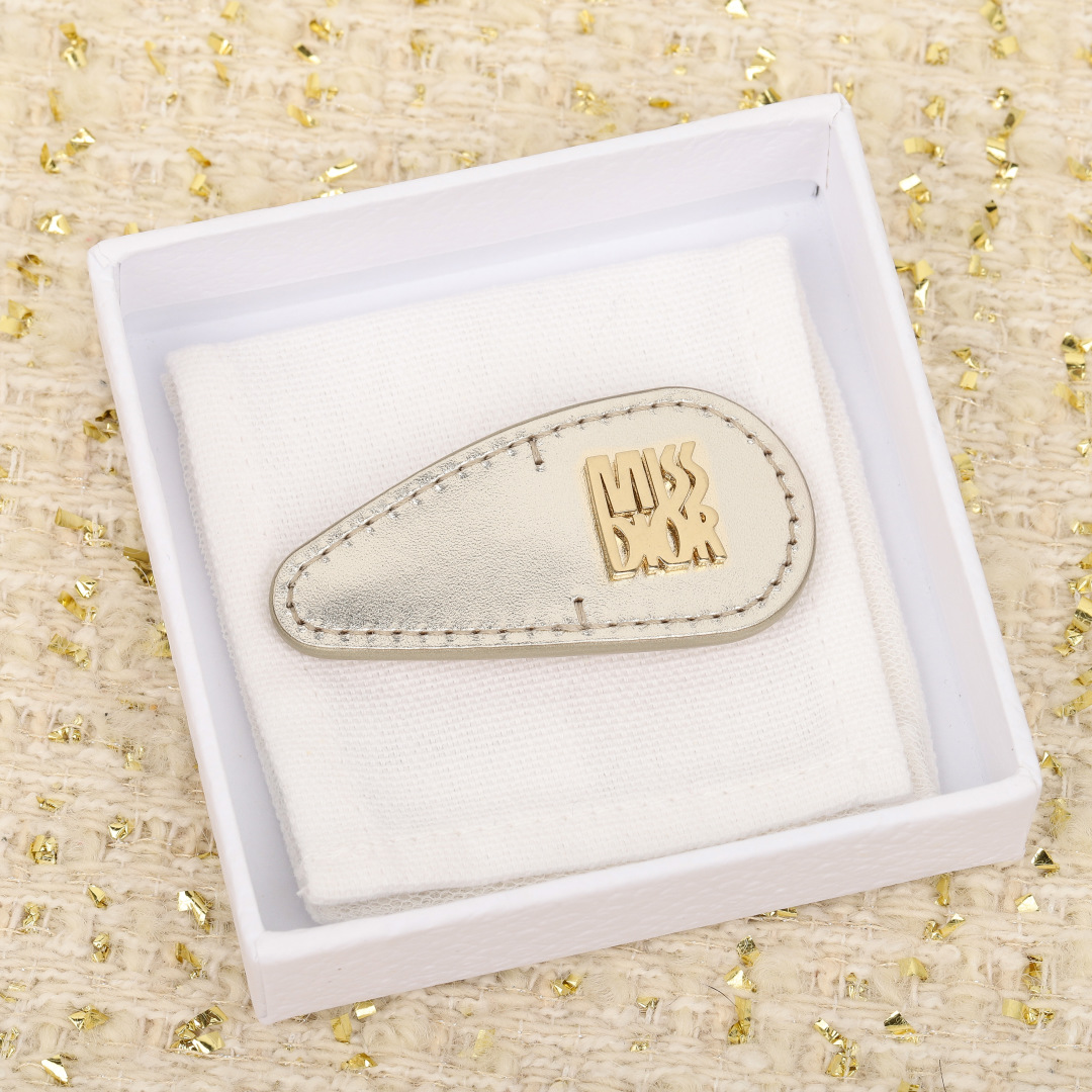 Dior calfskin hair clip