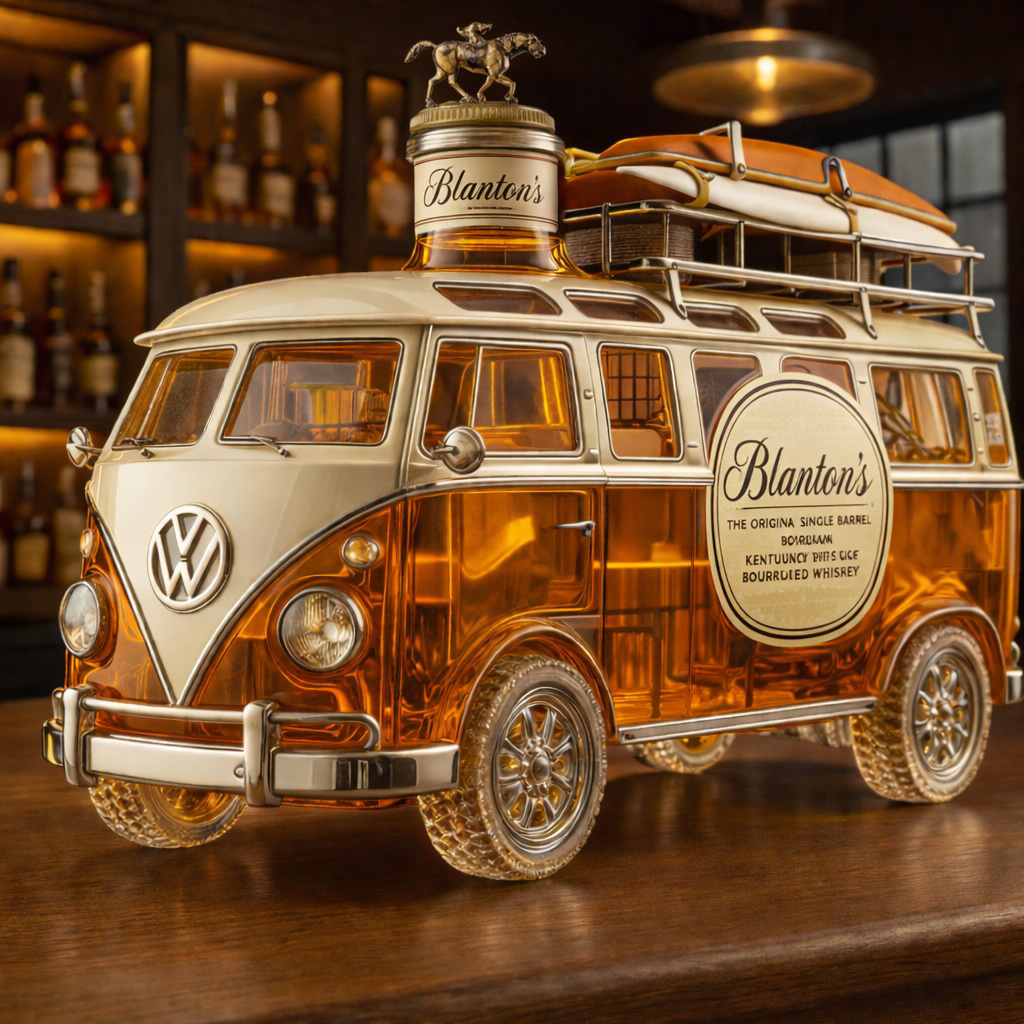 Volkswagen Bus Traveler Whiskey Decanter