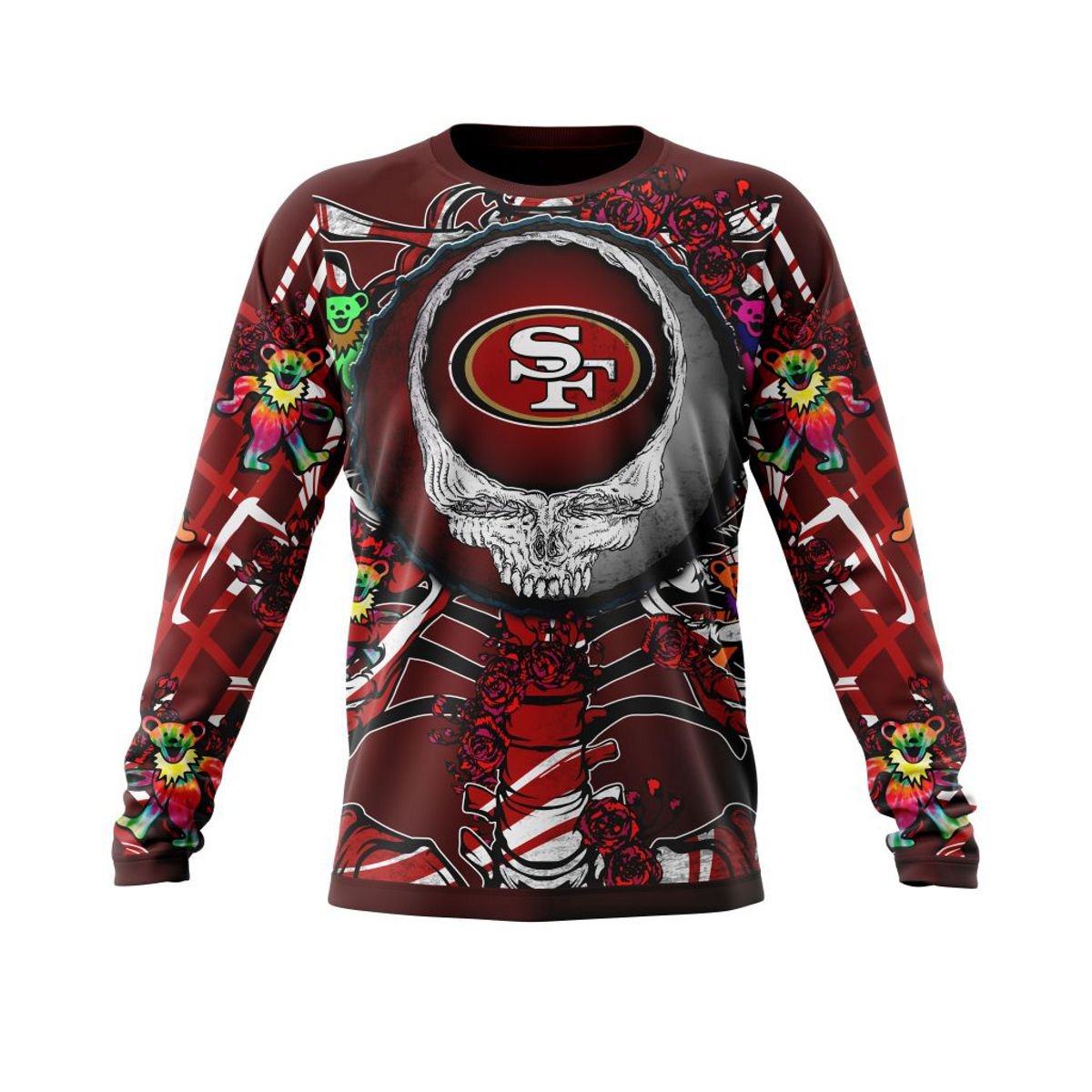 SAN FRANCISCO 49ERS 3D HOODIE MIX GRATEFUL DEAD
