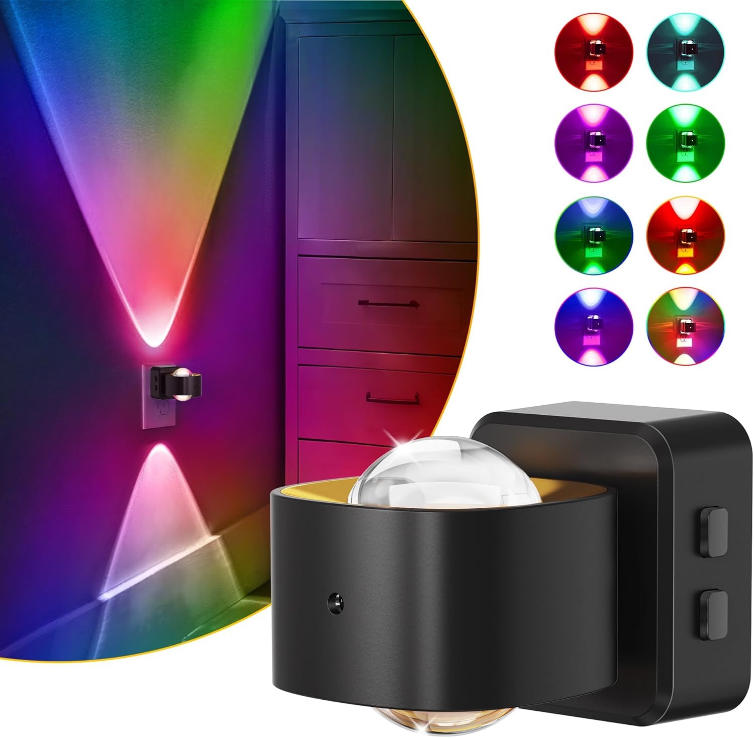 LED Night Light Projector with Sensor Dusk to Dawn