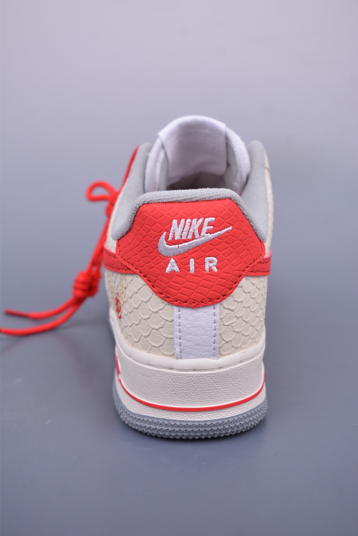 Nike Air Force 1 07 Low Sneakers Off-White and Red Snake Year Limited Edition DX2678-100