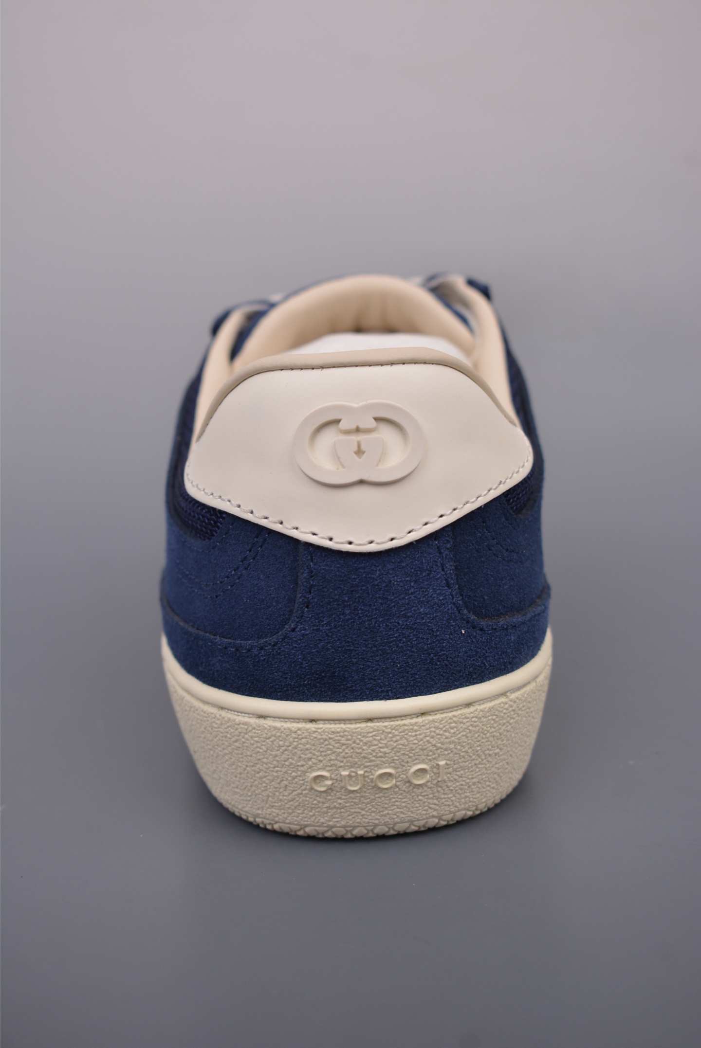 Gucci Interlocking G Suede Sneaker G74 Navy Blue White