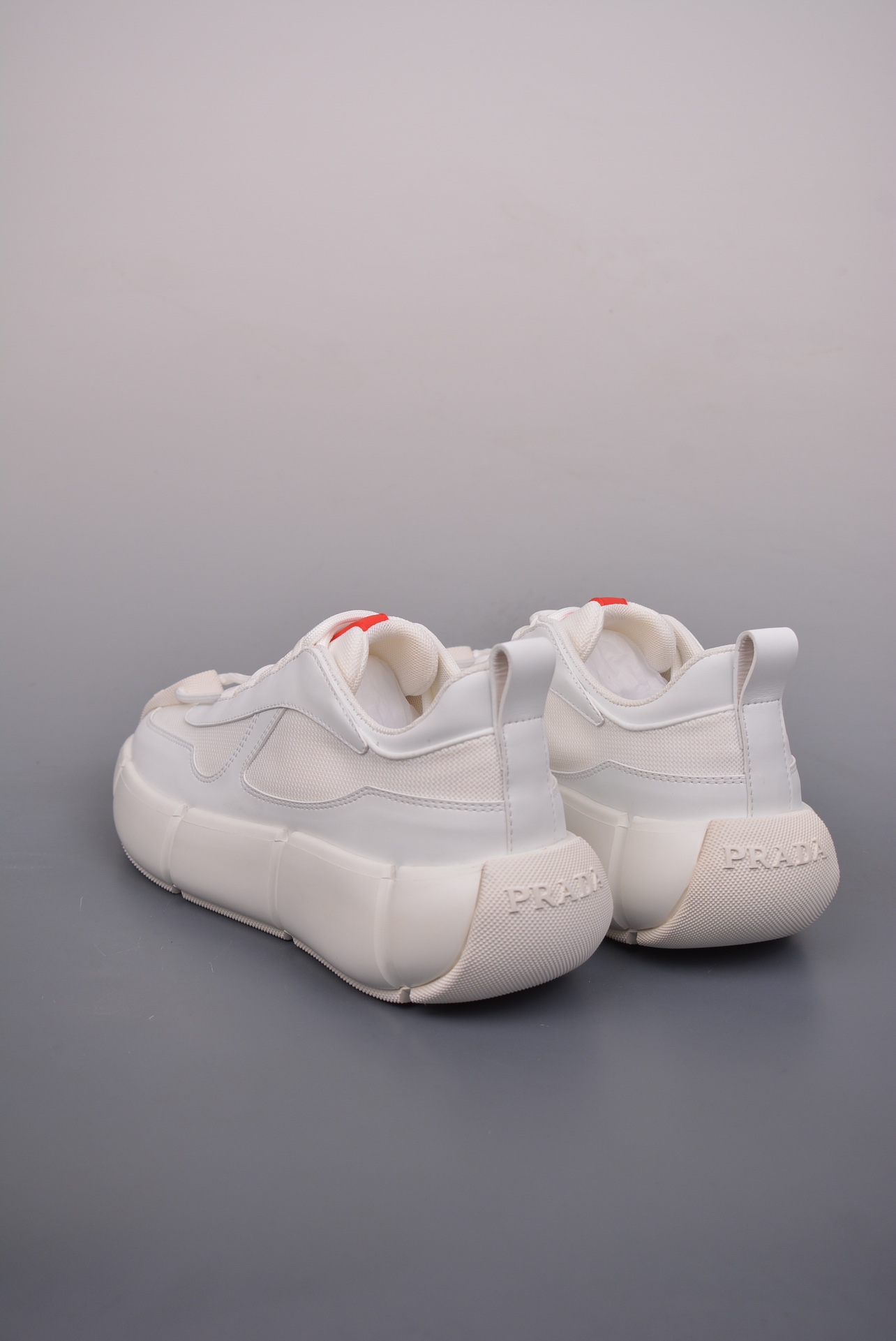 Prada 3D Cloudbust Thunder Technical Sneakers White Red 1E804M3LKI-AJ6493