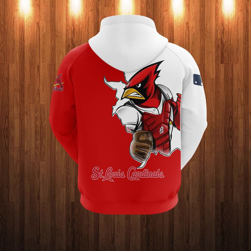 ST. LOUIS CARDINALS HOODIES 3D MASCOT DESIGN