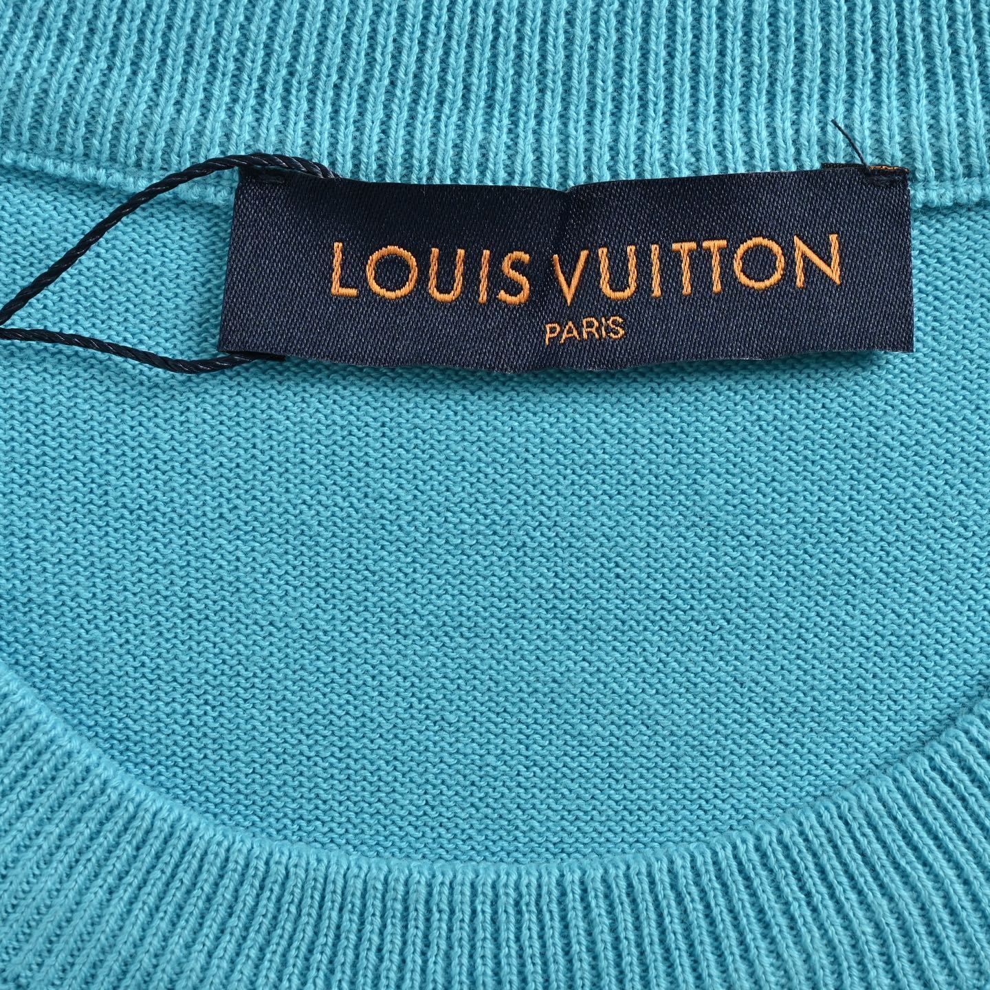 Louis Vuitton 25ss puppy jacquard knit short sleeve