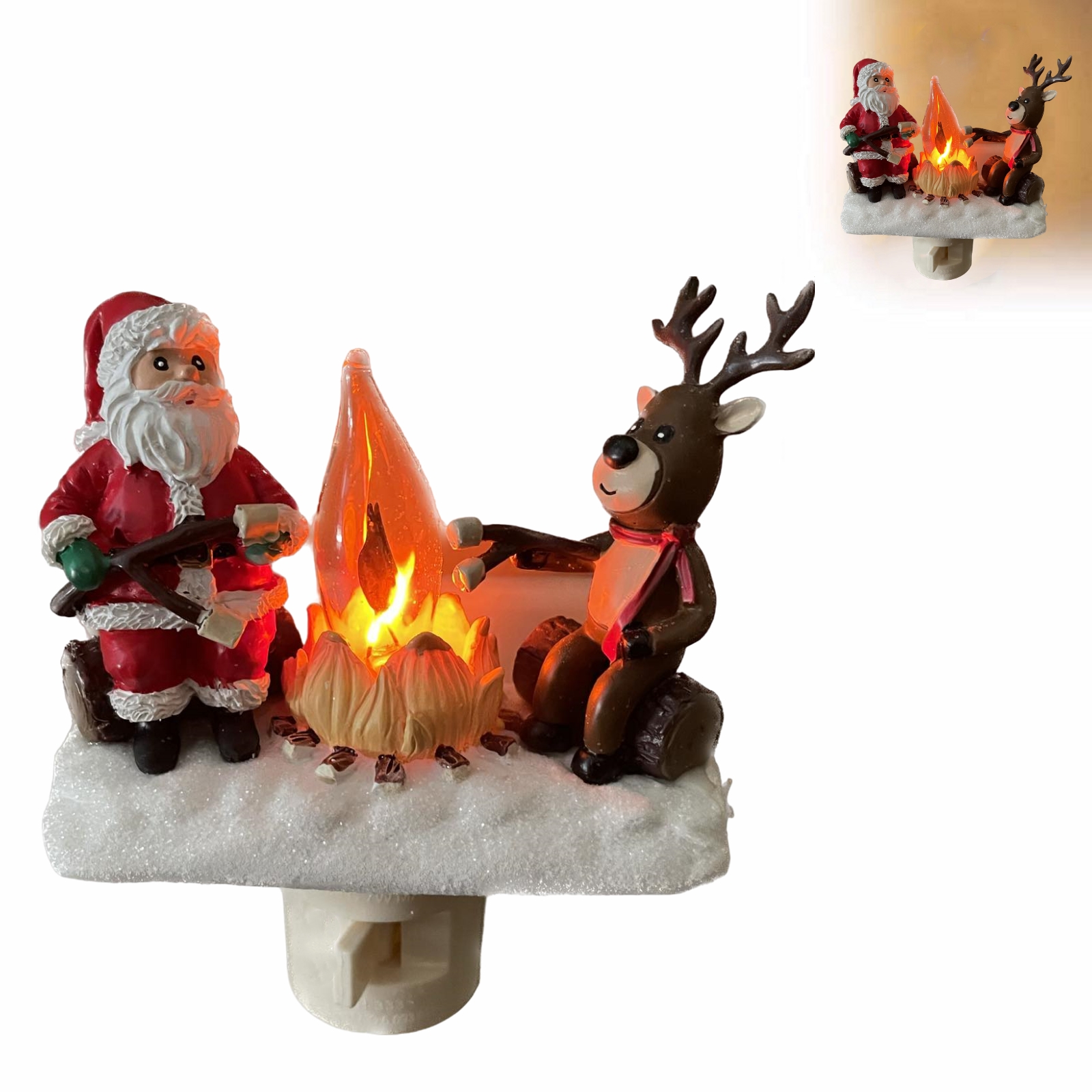 💥Daily Sales of 1000+🎄2024 Christmas Campfire Flickering Nightlight✨🎅& Ghost Nightlight 👻