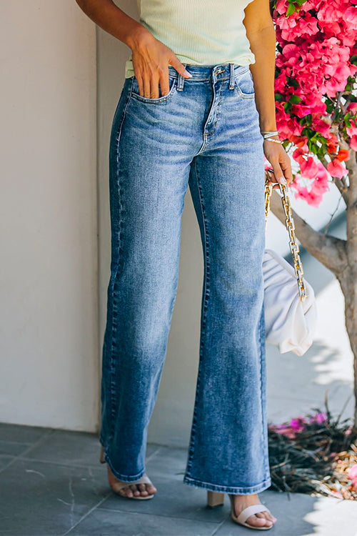 Heididress Classic Distressed Straight Leg Denim pants