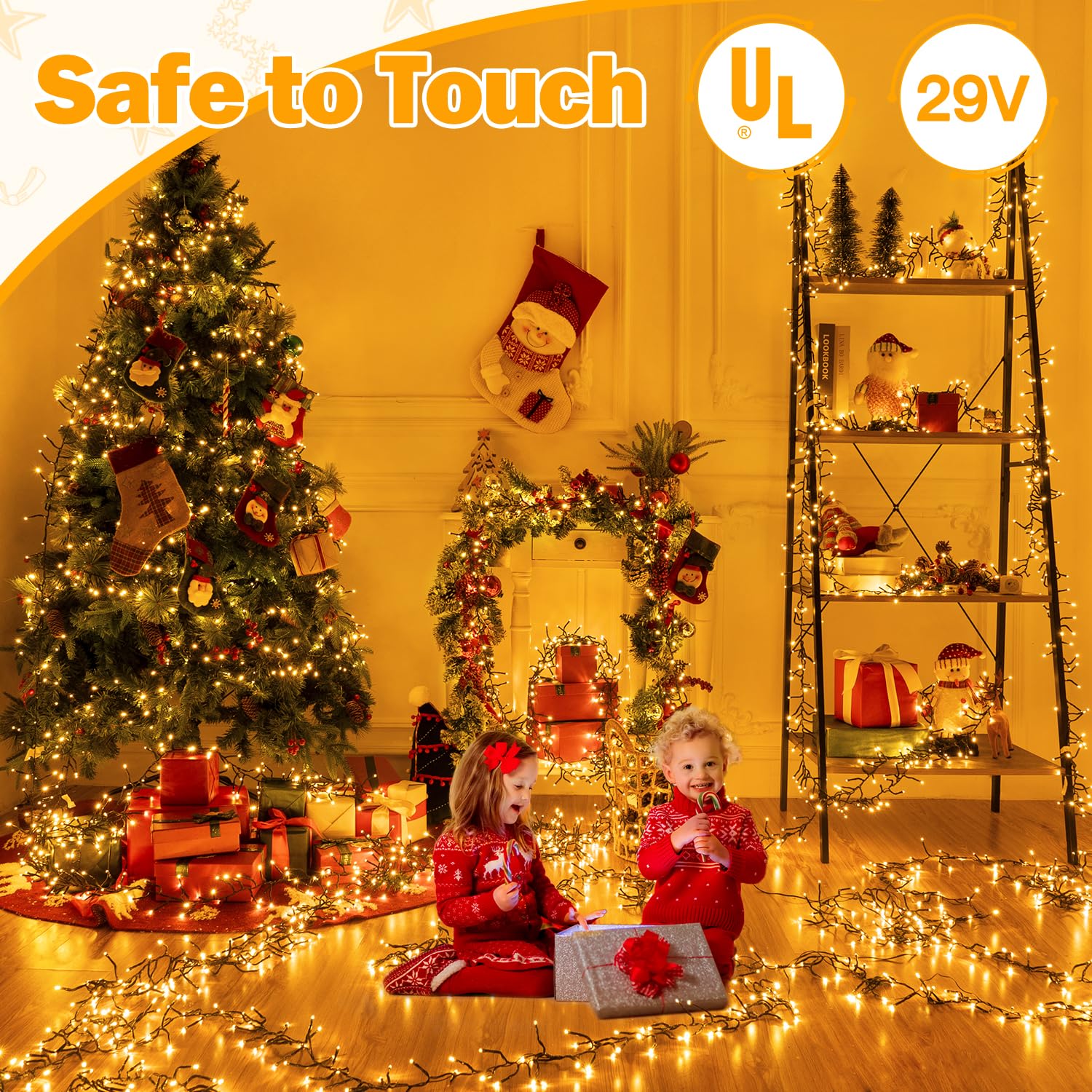 540 LED 35.4 ft Christmas String Lights with Remote