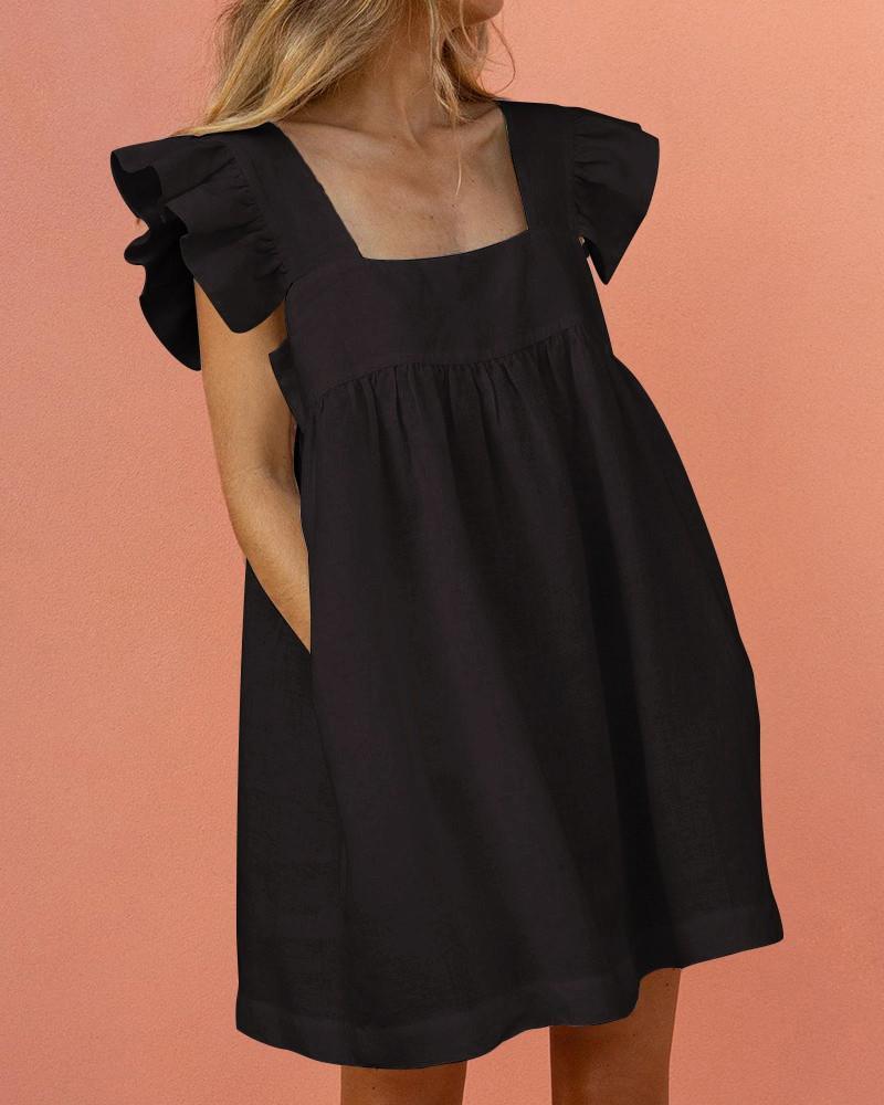 Effortless Flutter Sleeve Dress