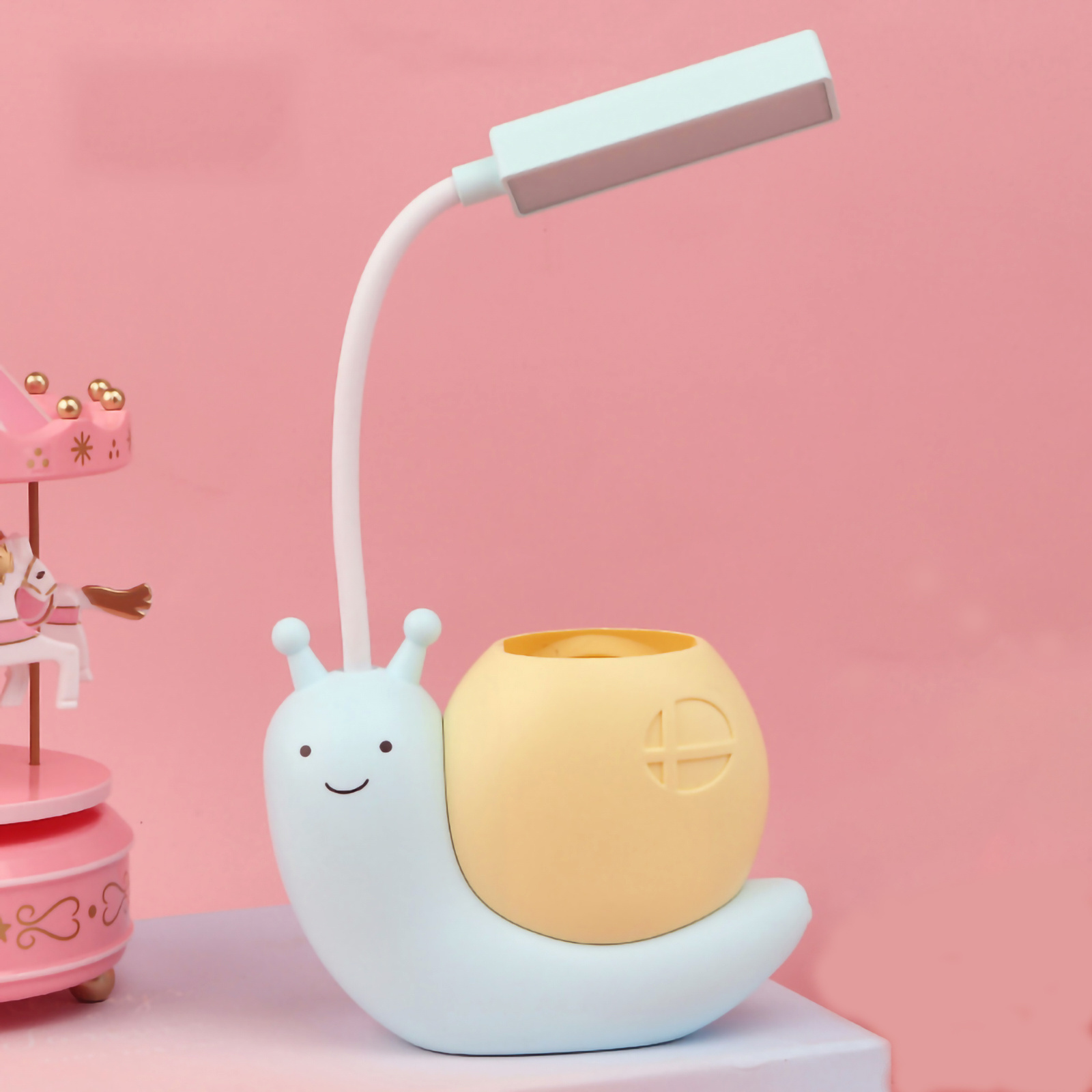 1pc Cartoon Learning LED Eye Protection Desk Lamp For Students Kids Toddlers