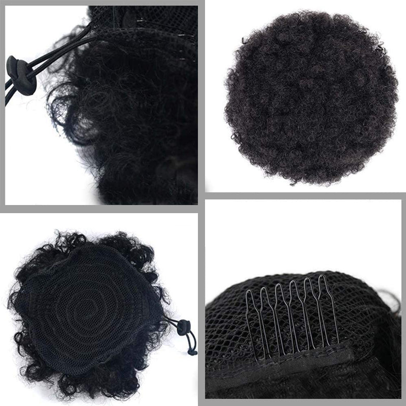 Luna Wigs African American Woman Drawstring Ponytail