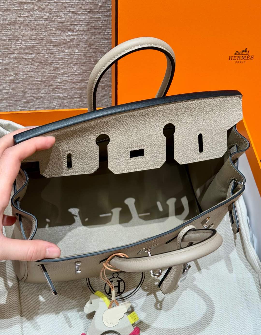Hermès Birkin 81 Gris tourterlle handbag (handmade to order)