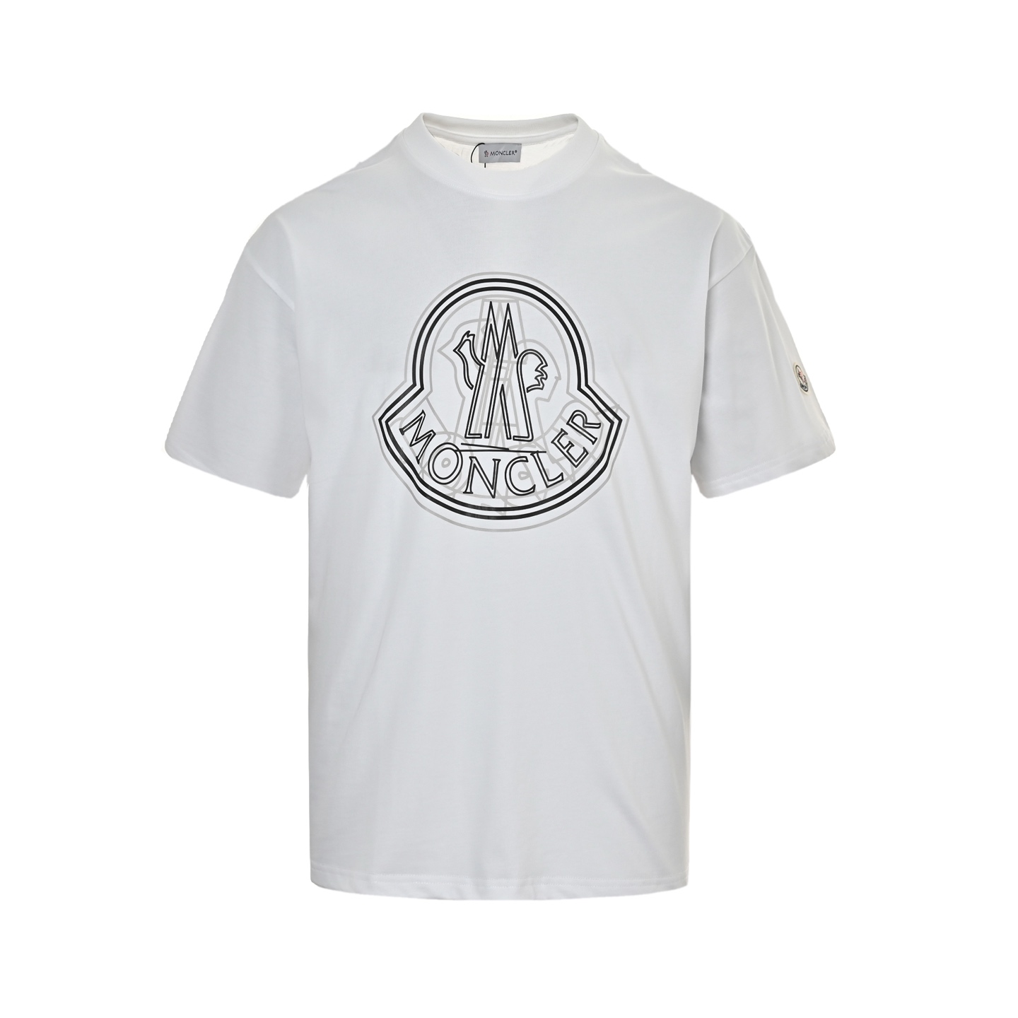 Moncler 25ss overlapping logo print short sleeves