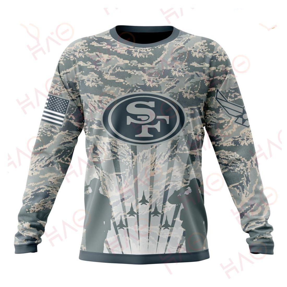 SAN FRANCISCO 49ERS 3D HOODIE US AIR FORCE