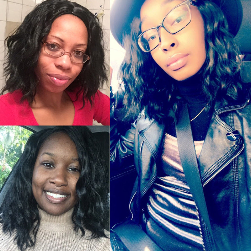 Luna Wigs Curly Bob Wig Short Shoulder African Americanen