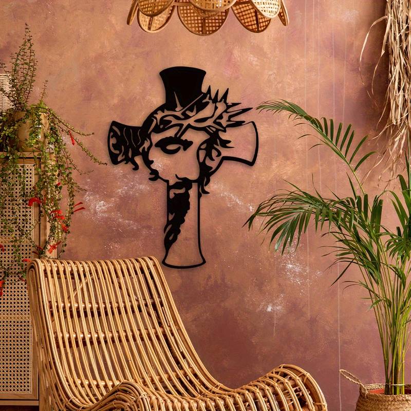 ON SALE🔥Jesus Cross Metal Sign Christ Wall Art Decor [Height of 18 inches]