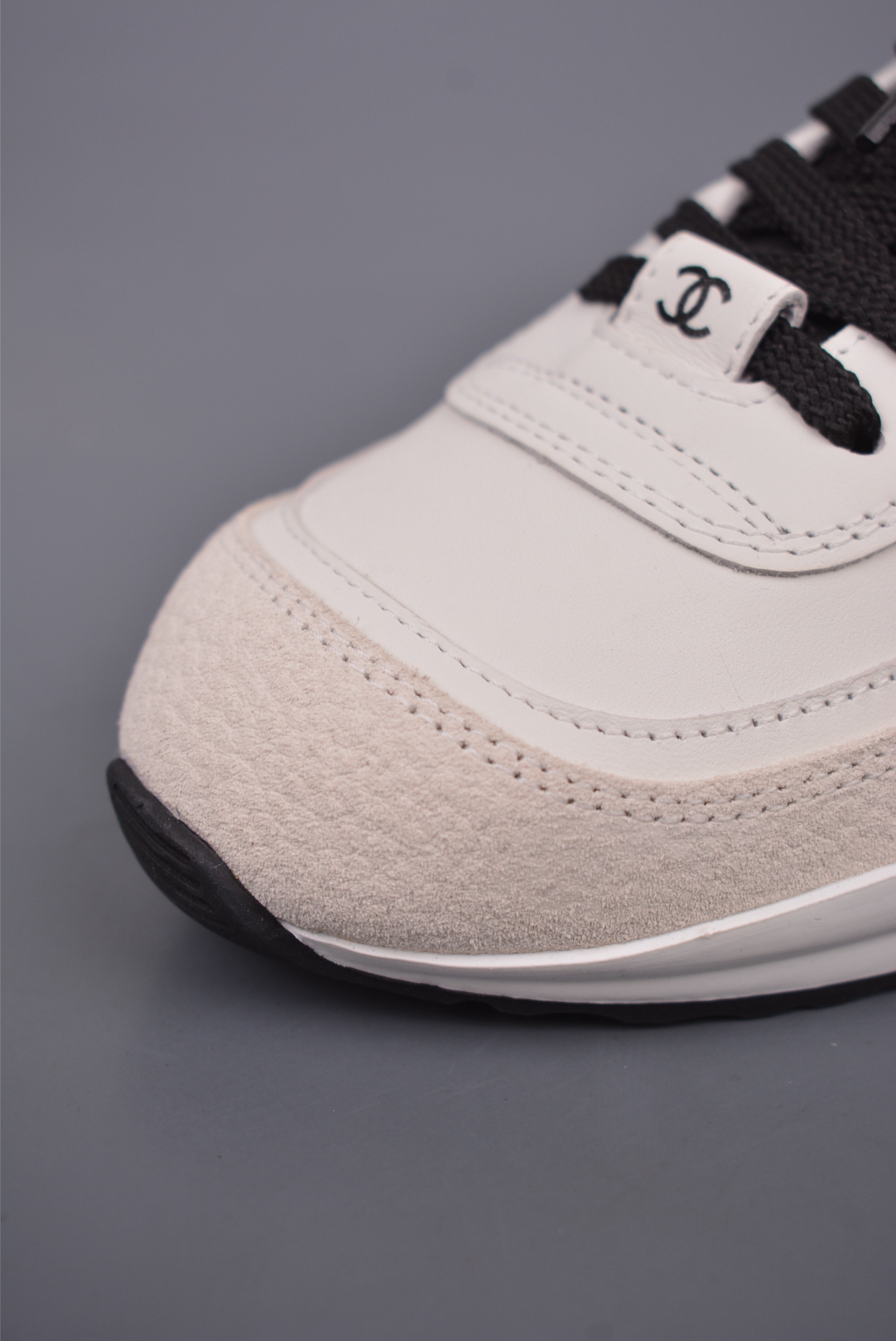 Chanel Calfskin Trainers Sneaker White Beige