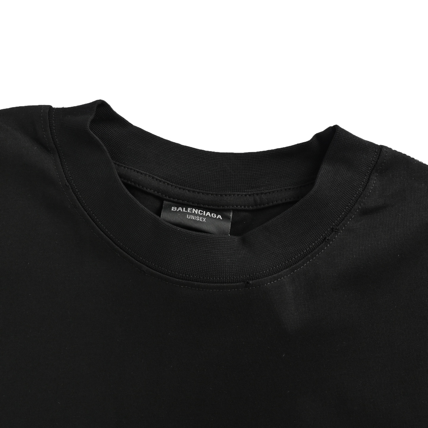 Balenciaga 25ss distressed mottled letter print short sleeves