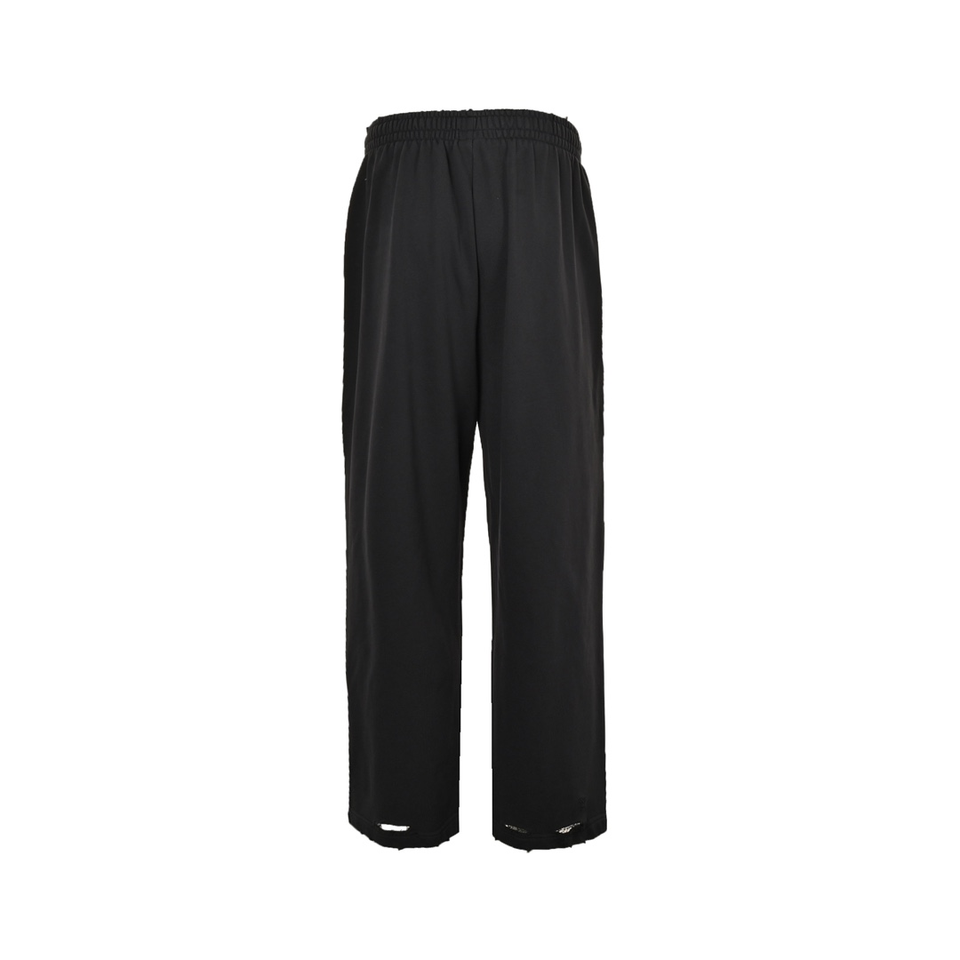 Balenciaga catwalk globe print washed distressed trousers