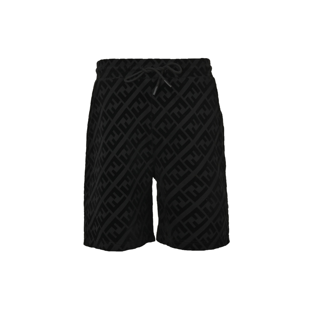 Fendi 24ss FF flocked twill lettering shorts