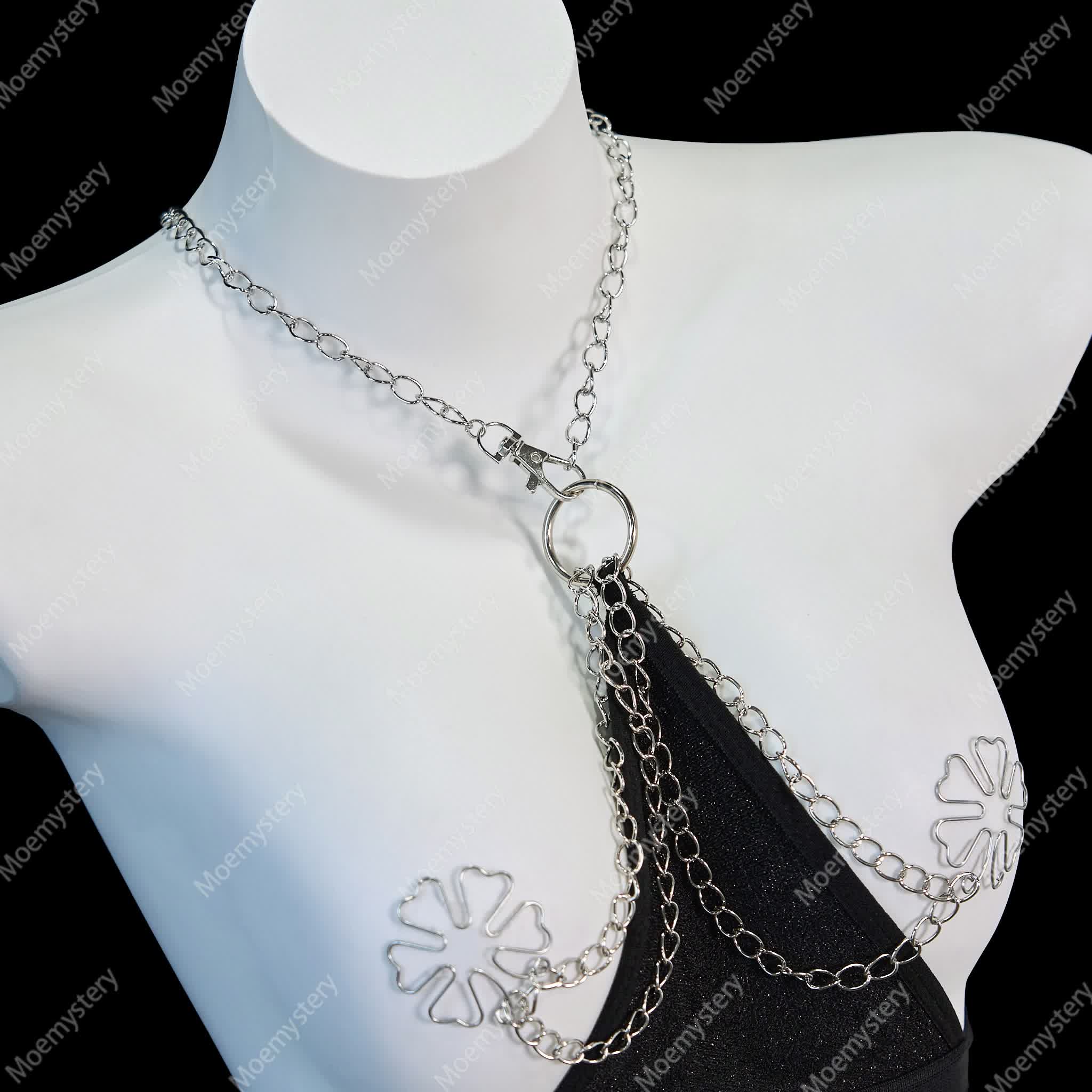 Vintage Backless Chain Lingerie Set