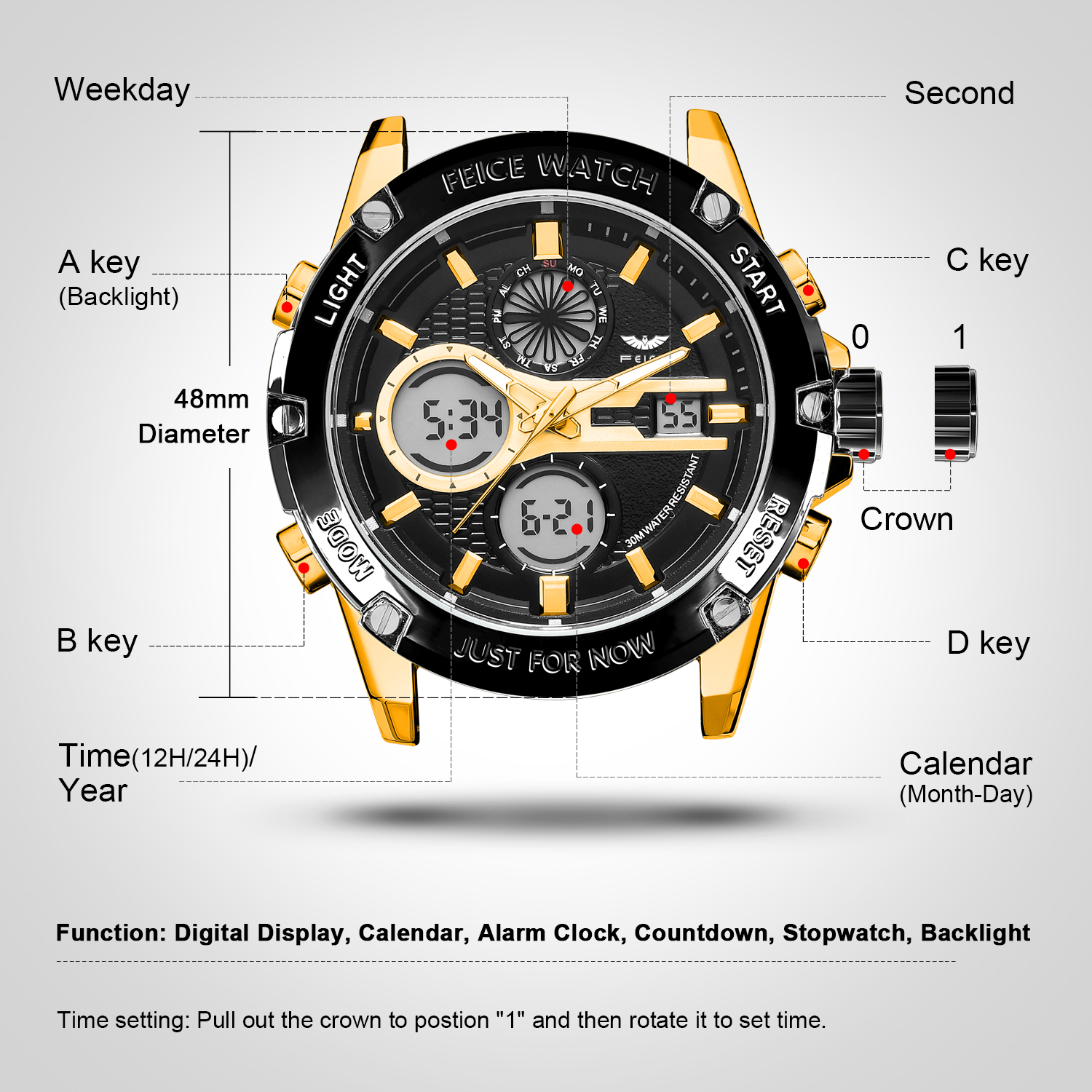 FK035 Dual Movement Chronograph Watch