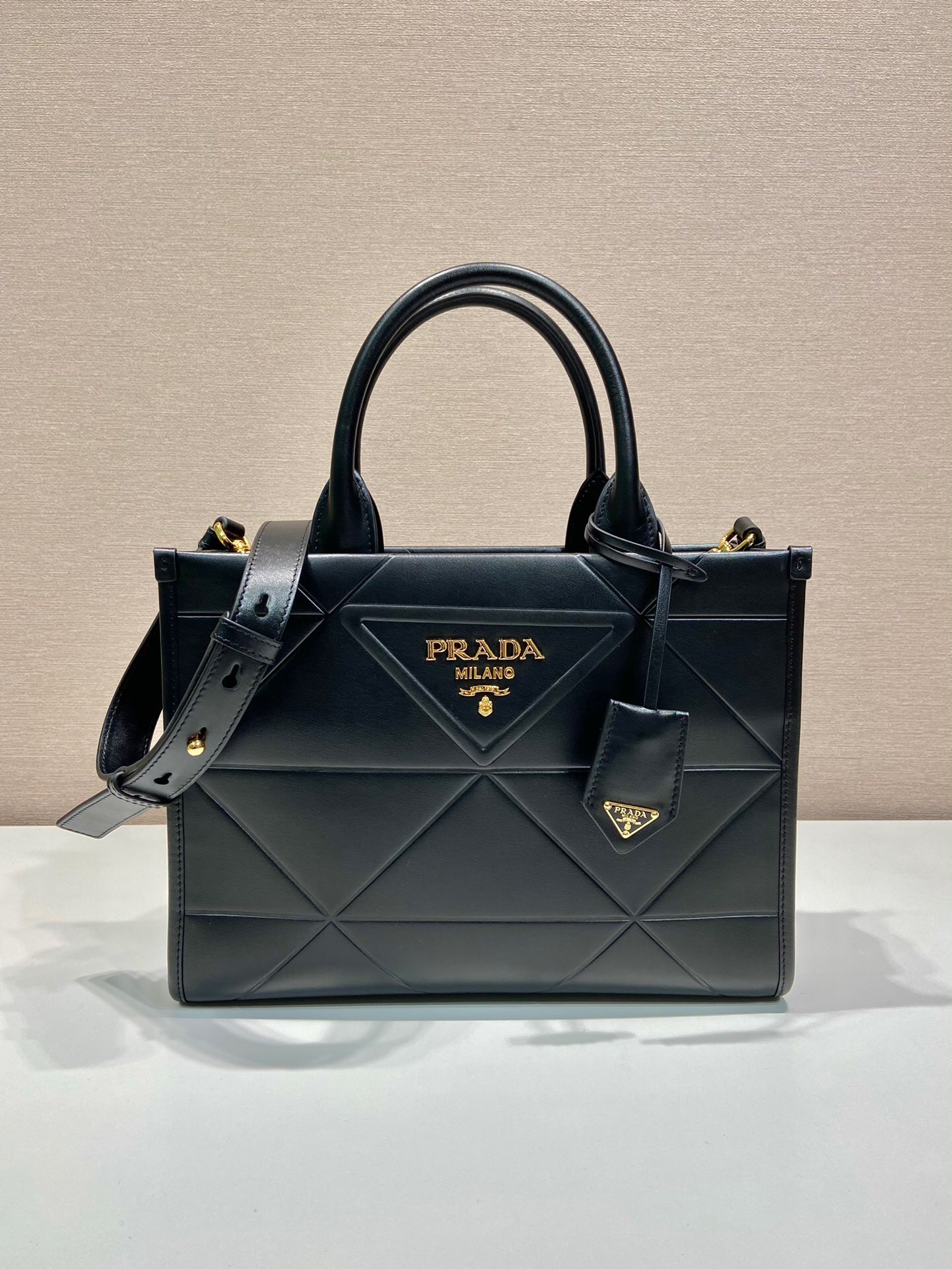 Prada Triangular Diamond Small Tote Bag 1BA379