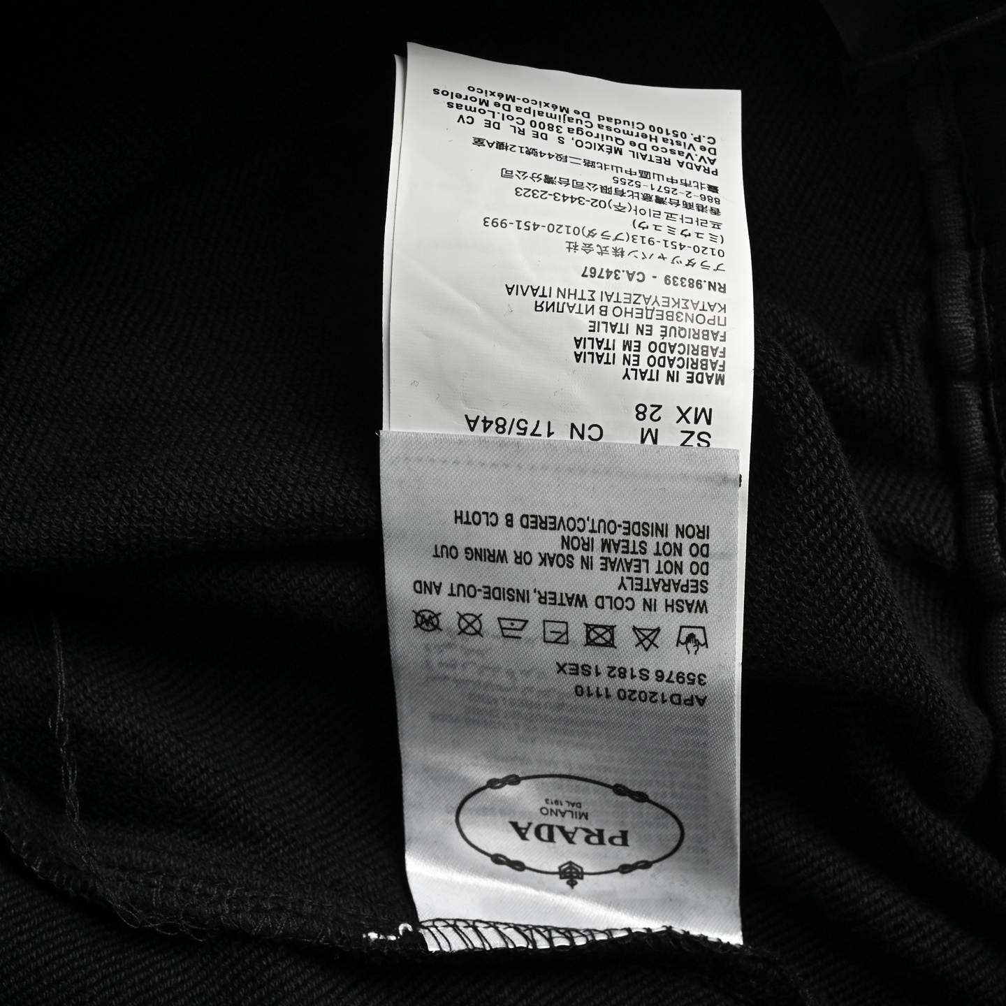 Prada Logo Embroidered Back Pocket Metal Triangle Shorts