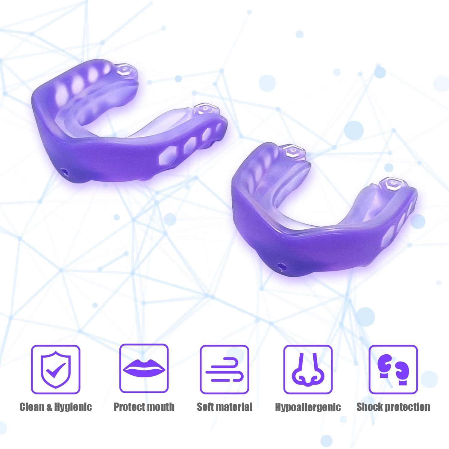 Purple Adult and Youth Football Mouth Guard