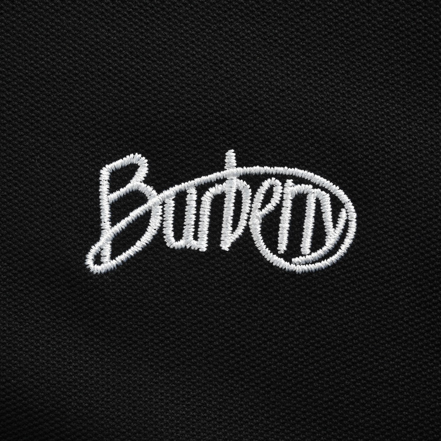 Burberry 25ss script signature letter embroidered Polo short sleeve