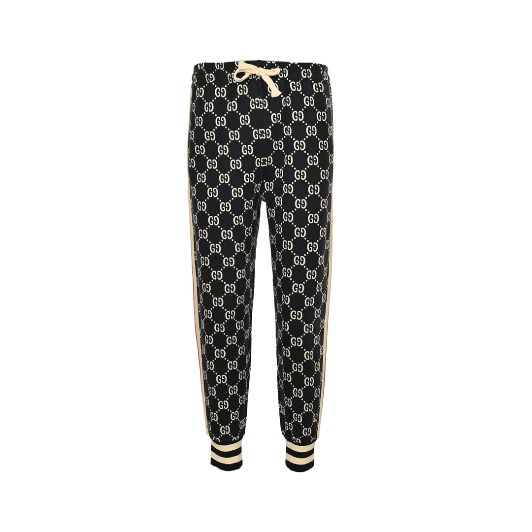 Gucci classic jacquard logo print trousers