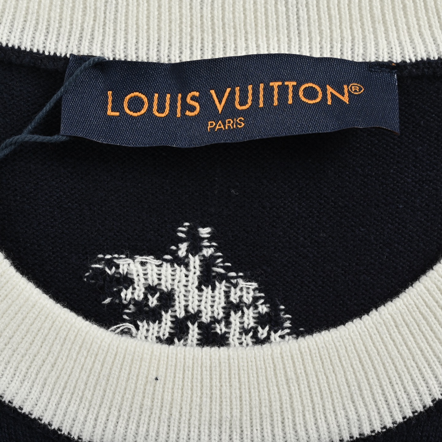 Louis Vuitton 25ss floral jacquard logo knitted short sleeve