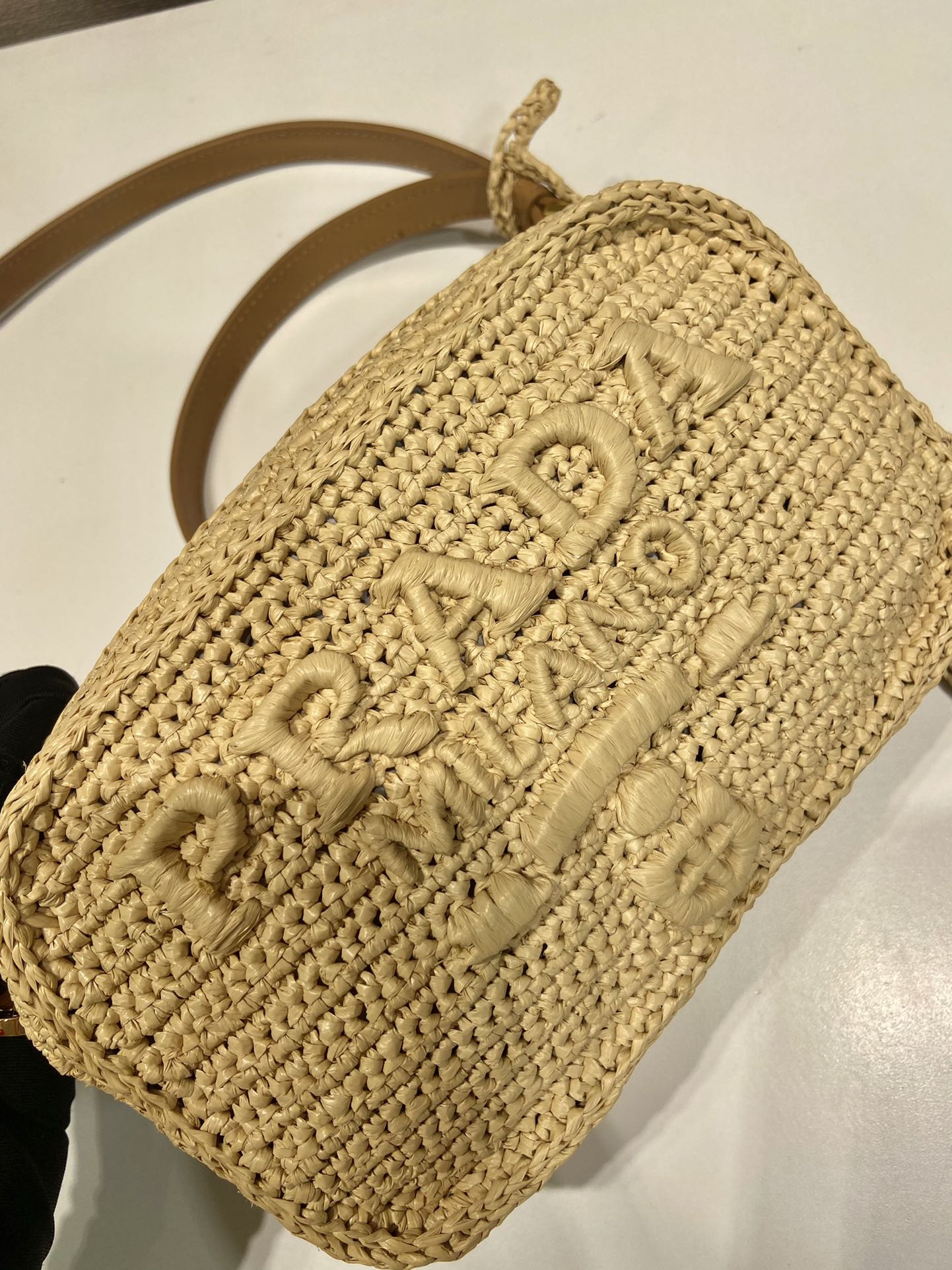 Prada New Straw Shoulder Bag 1BH196