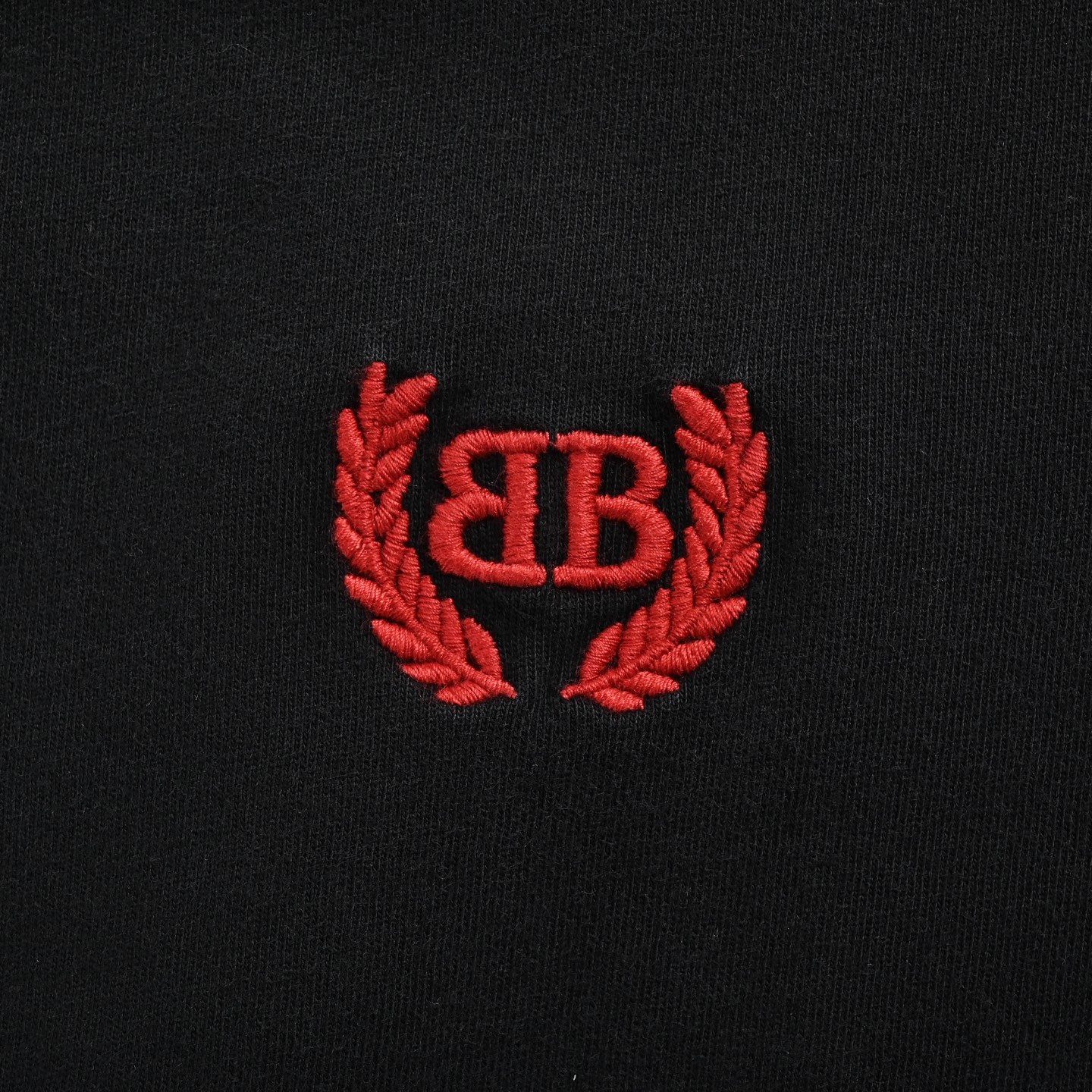 Balenciaga 25ss red double B wheat ear embroidery washed short sleeves