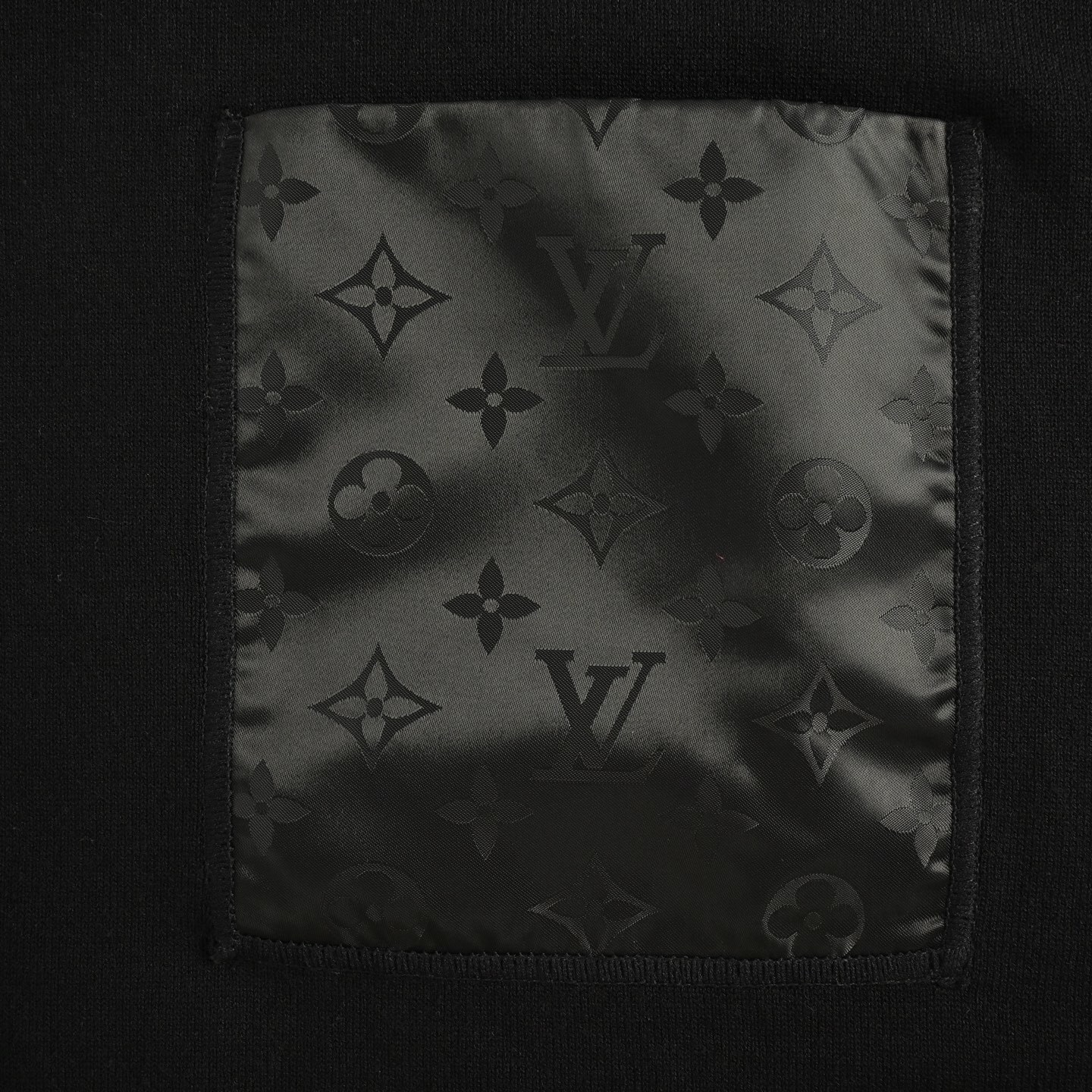 Louis Vuitton 25Fw knitted jacquard patchwork nylon inset short sleeves