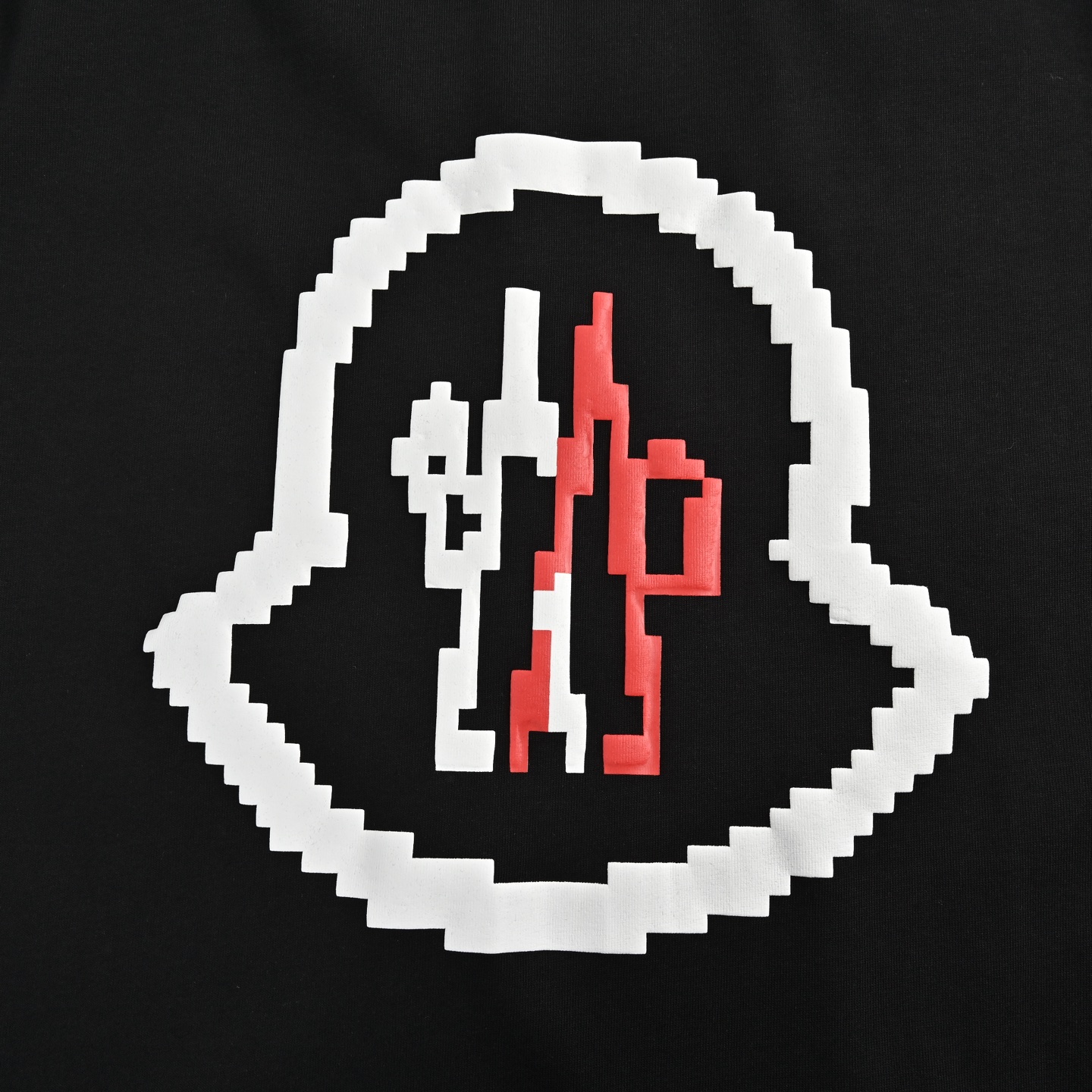 Moncler 25ss pixel blurred logo foam print short sleeves