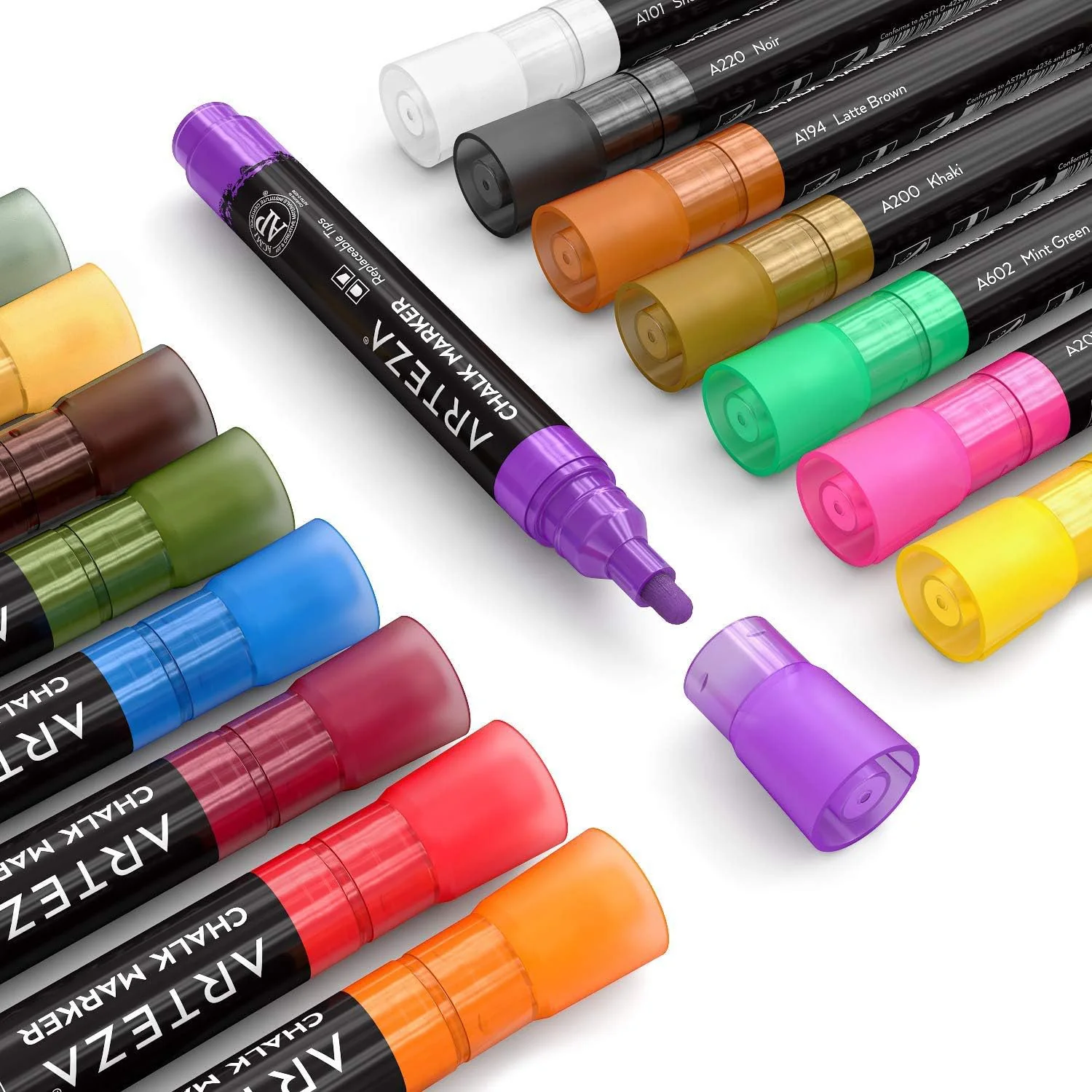 ARTEZA Premium Liquid Chalk Markers Set, 16 Count