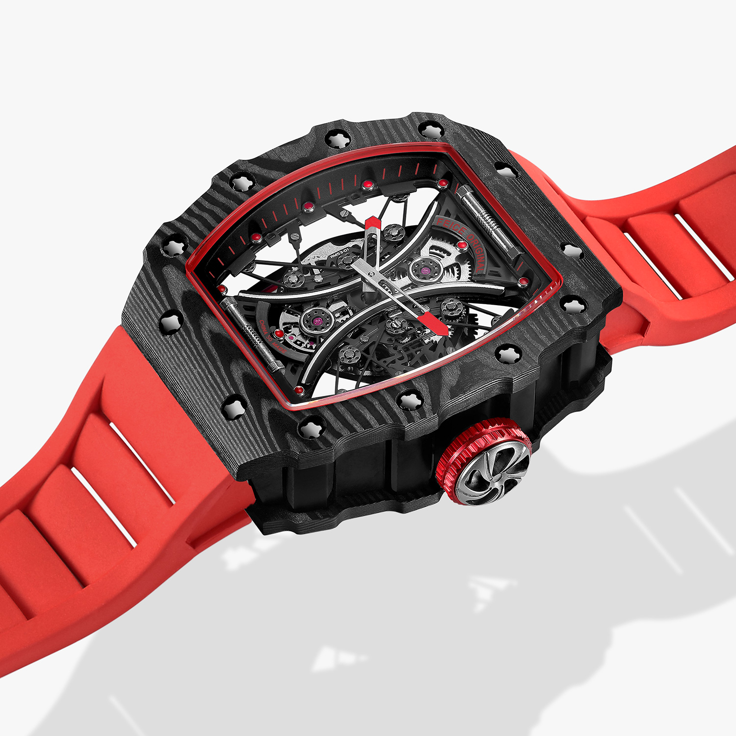 FM602 Automatic Watches Luxury Sapphire Mirror Skeleton Mechanical Wat